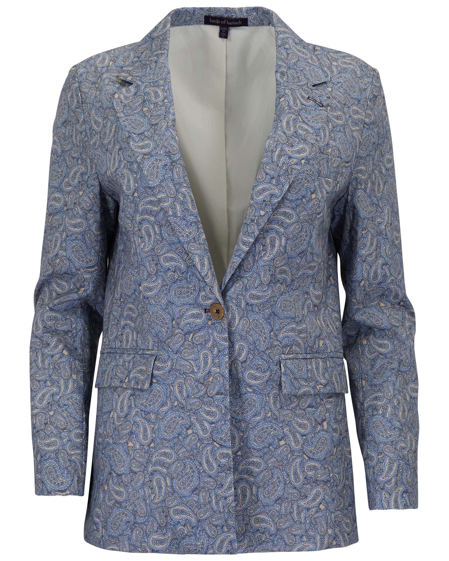 JANE PAISLEY PILE NATURAL WOMENS TAILORED BLAZER