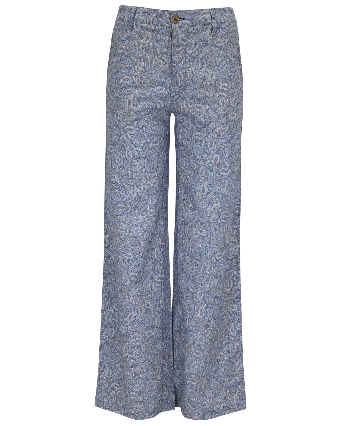 PHILLIS PAISLEY PILE NATURAL WOMENS WIDE-LEG PANT