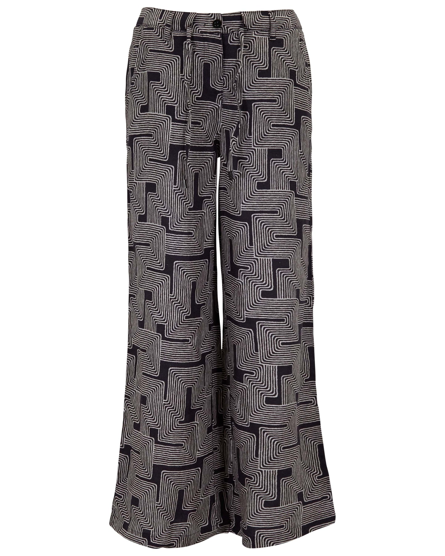 DEANNA INTER TWINE BLACK WOMENS WIDE-LEG PANT