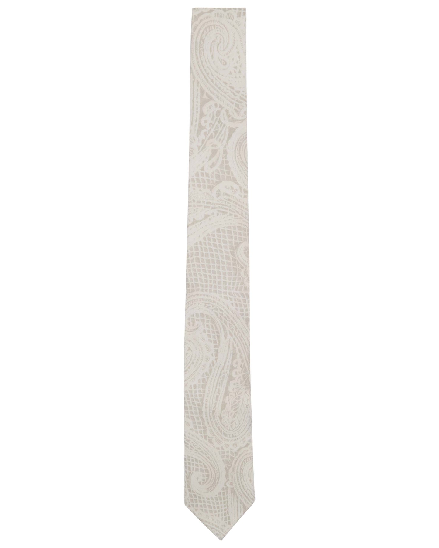 TALIA CROCHET PAISLEY IVORY WOMENS PRINTED TIE