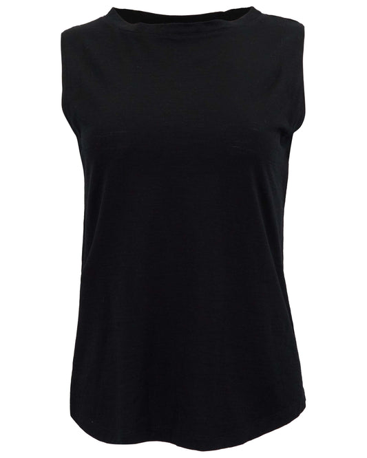 TARA BLACK WOMENS MUSCLE TANK