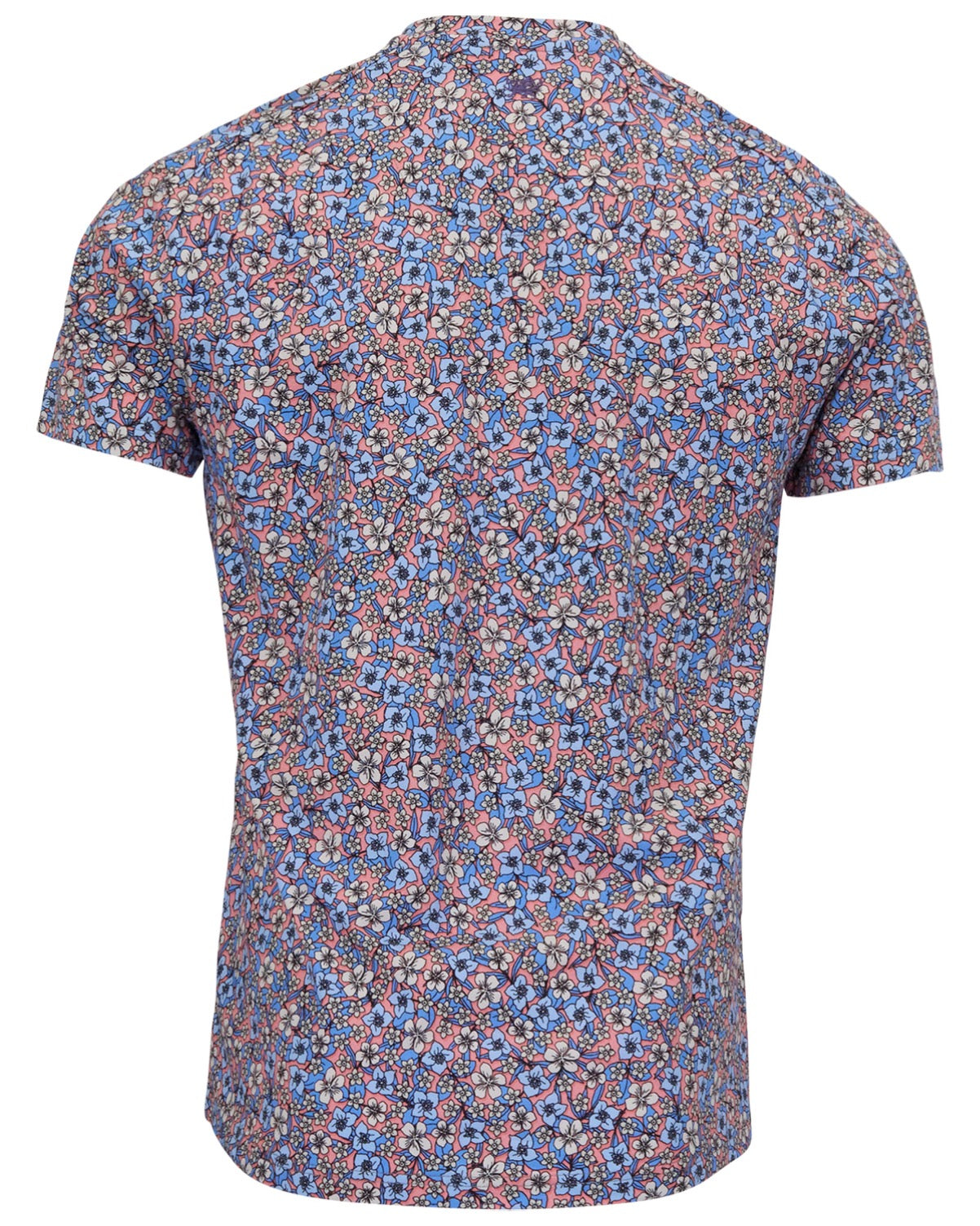 MAZE FLORAL FIELD CORAL MENS VNECK TEE