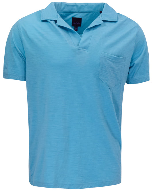 BOBBY MERINO JERSEY COLLARED SHIRT - TEAL