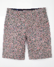 JOHN PAISLEY PILE CORAL MENS FLAT FRONT SHORT