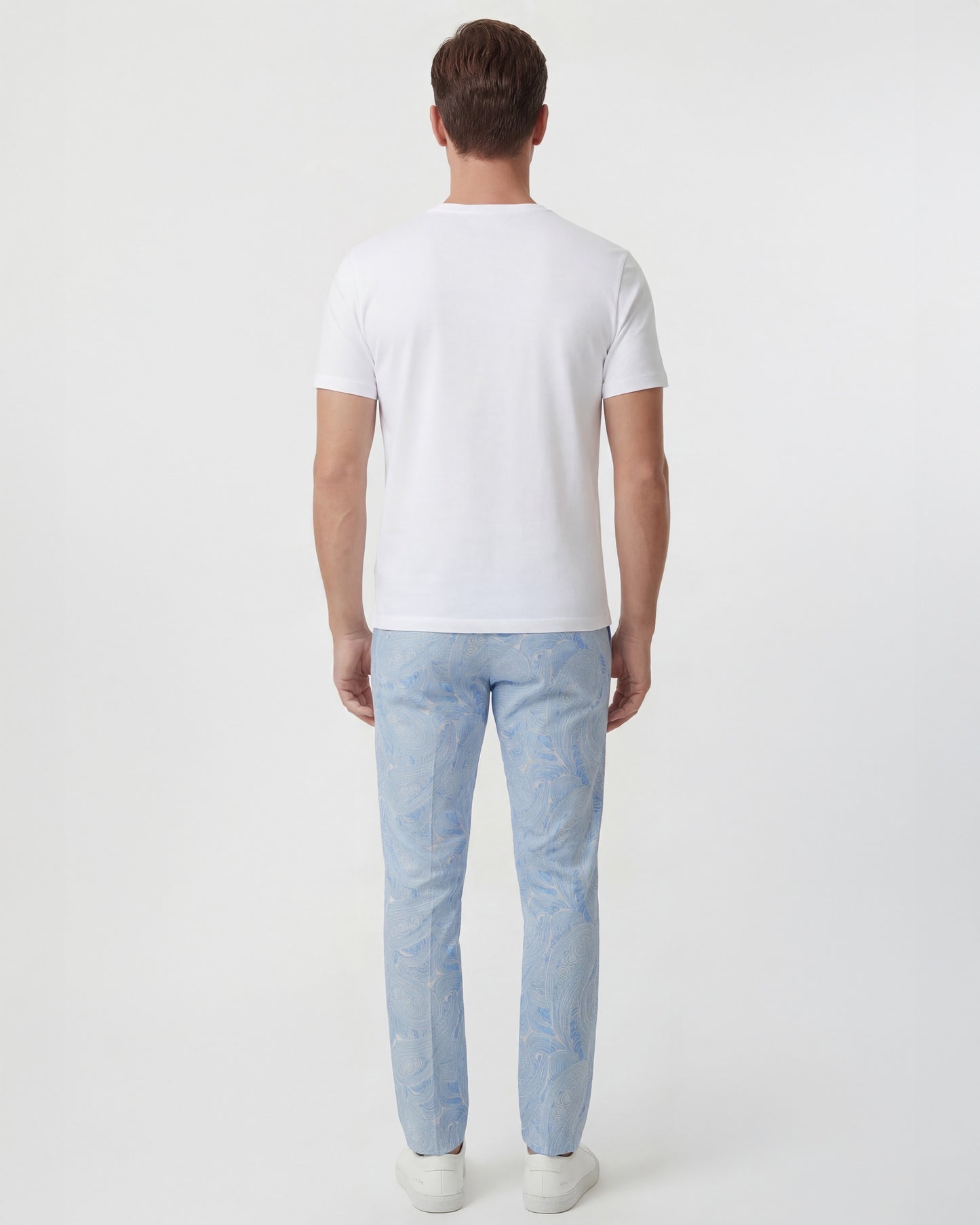 CASPIAN MARAKESH PAISLEY TEAL MENS TAILORED PANT