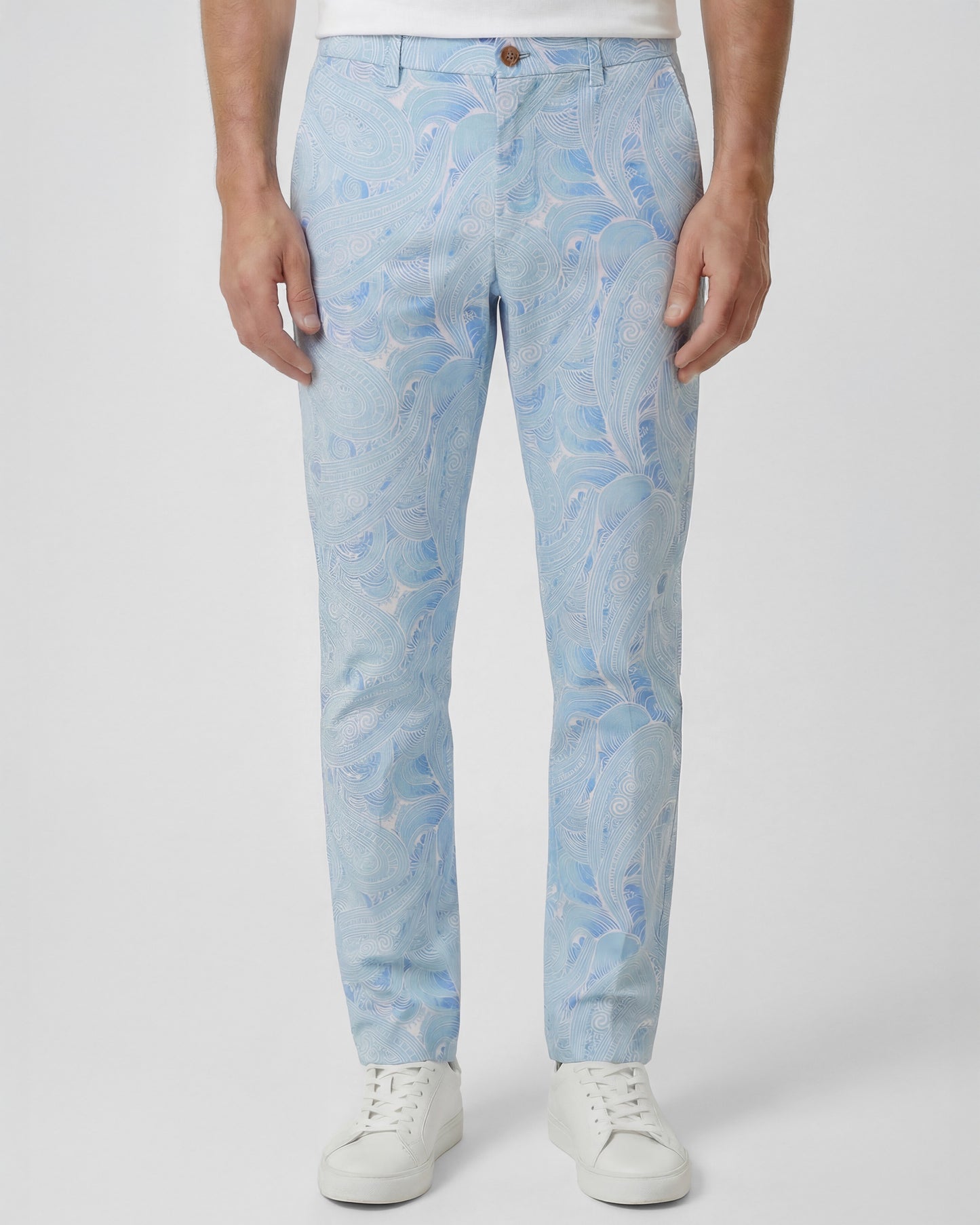 CASPIAN MARAKESH PAISLEY TEAL MENS TAILORED PANT