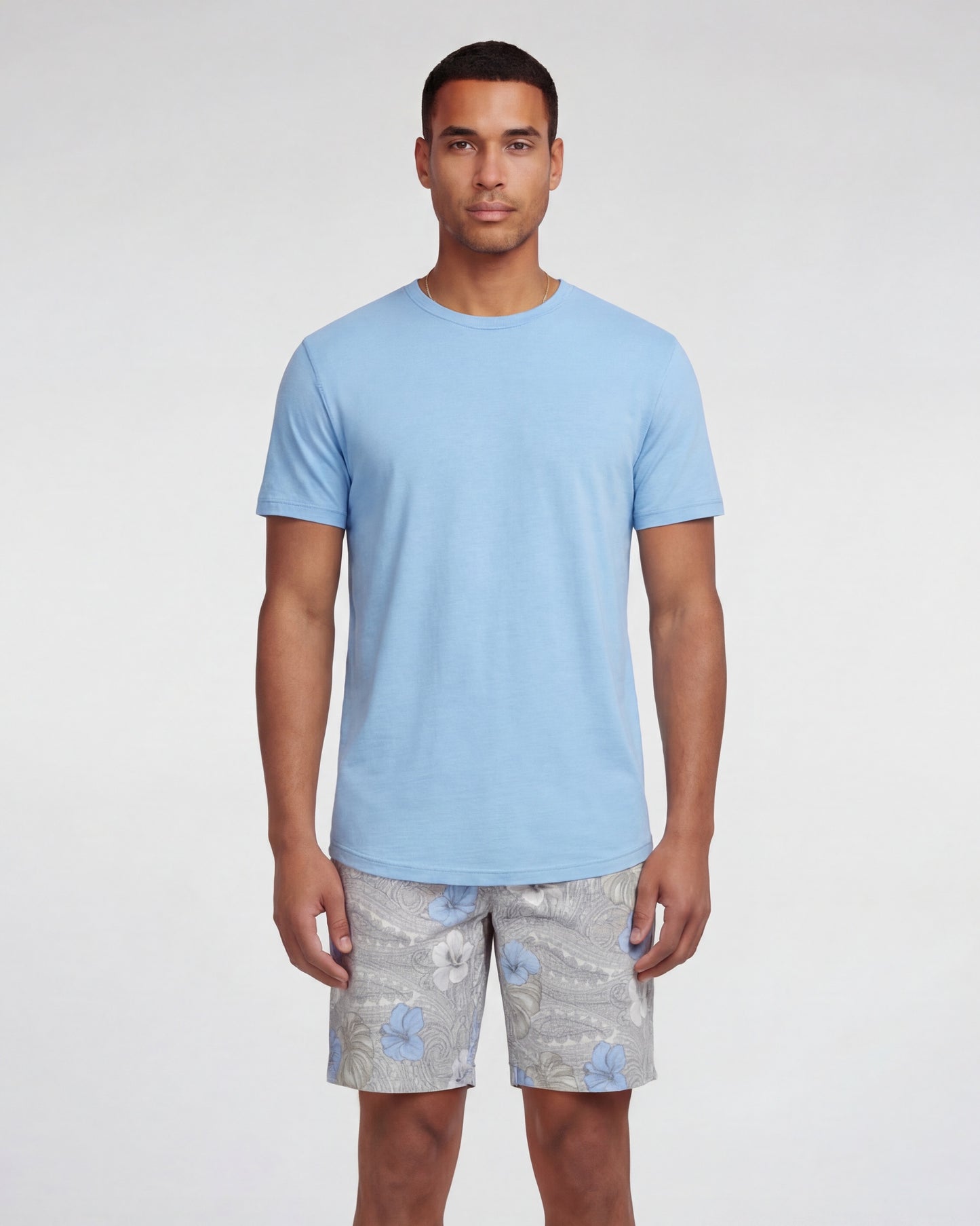 CLYDE TROPICAL PAISLEY NATURAL MENS FLAT FRONT SHORT