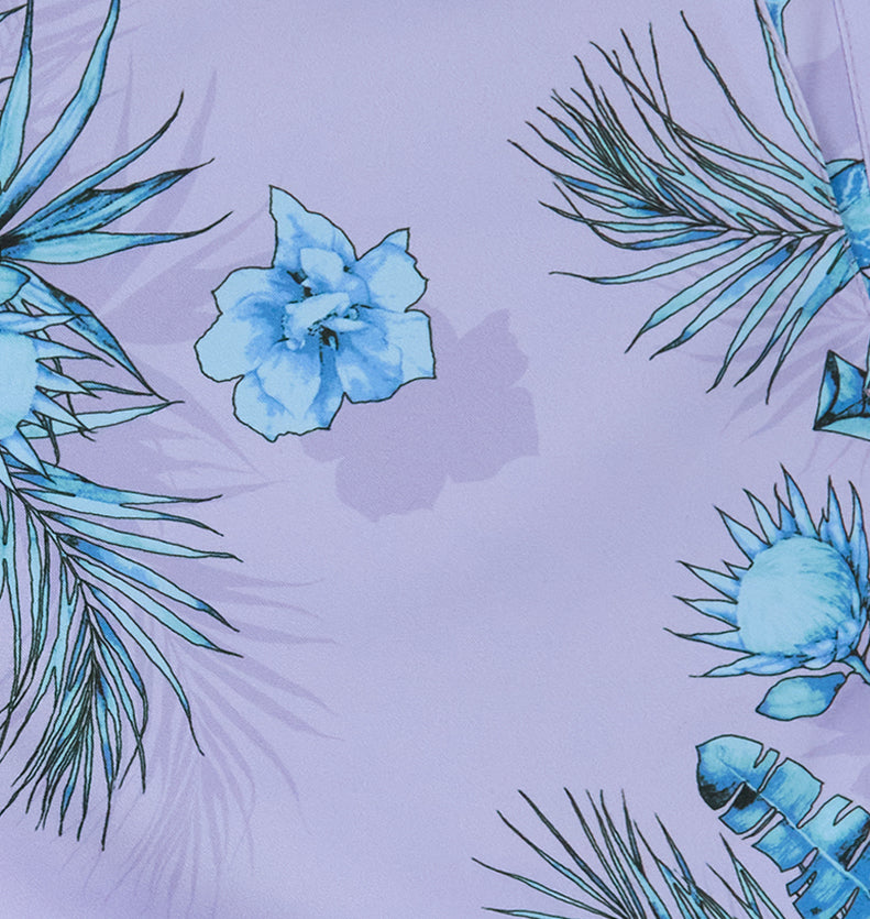 NEPTUNE MALI FLORAL LAVENDER MENS TAILORED SWIM SHORT