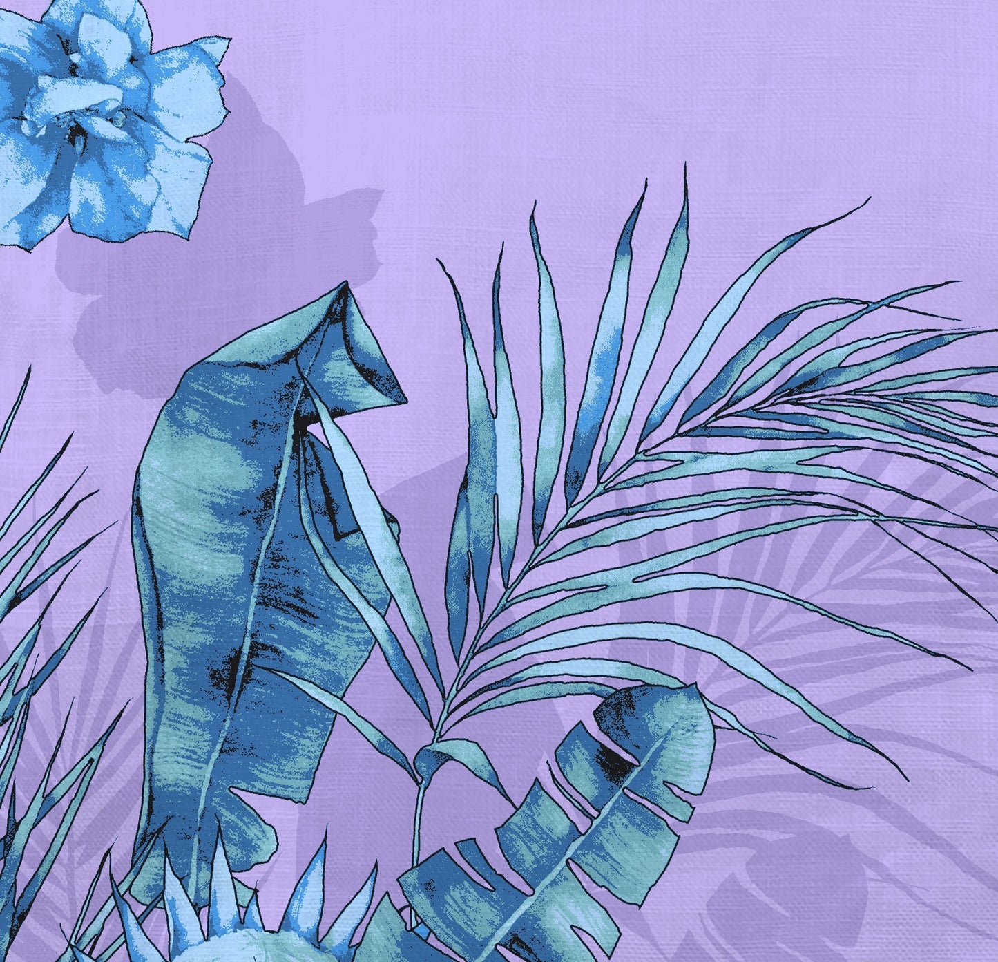 SERGIO MALI FLORAL LAVENDER MENS LINEN PRINTED SHIRT