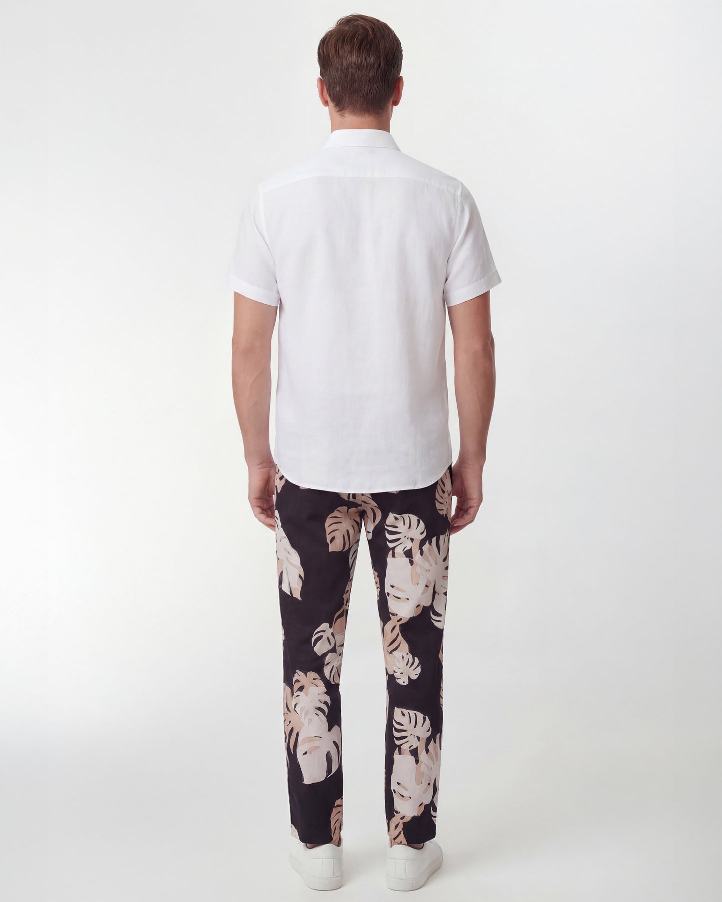 CHARLES MONSTERA FLORAL SMOKE MENS TAILORED PANT