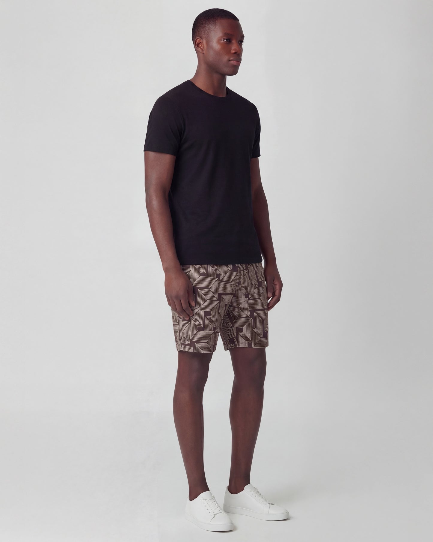 EDWARD INTER TWINE BLACK MENS FLAT FRONT SHORT