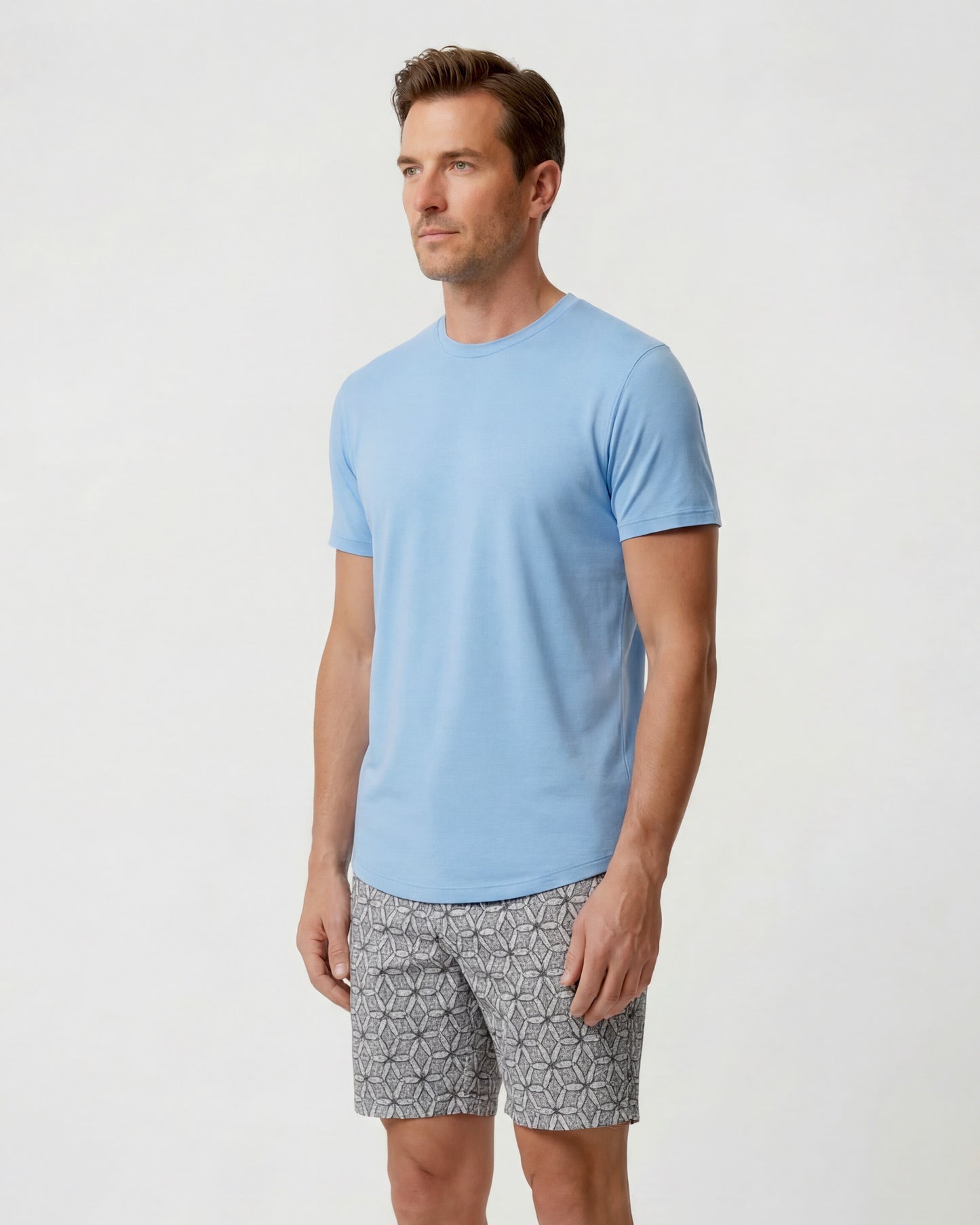 EDWARD TRIBAL NATURAL MENS FLAT FRONT SHORT