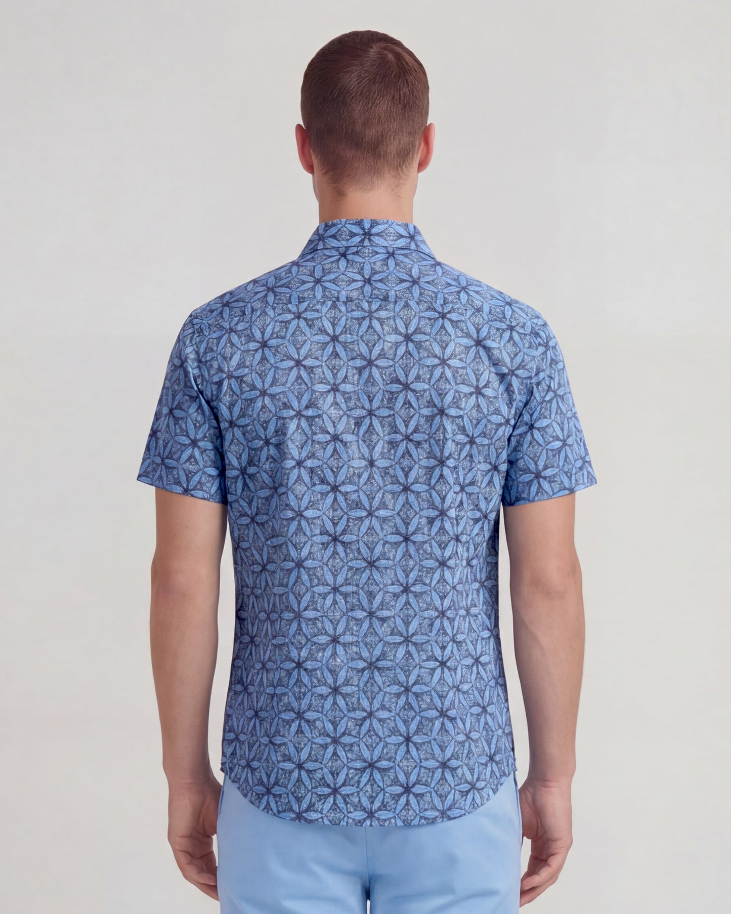 GEORGE TRIBAL BLUE MENS PRINTED SHIRT