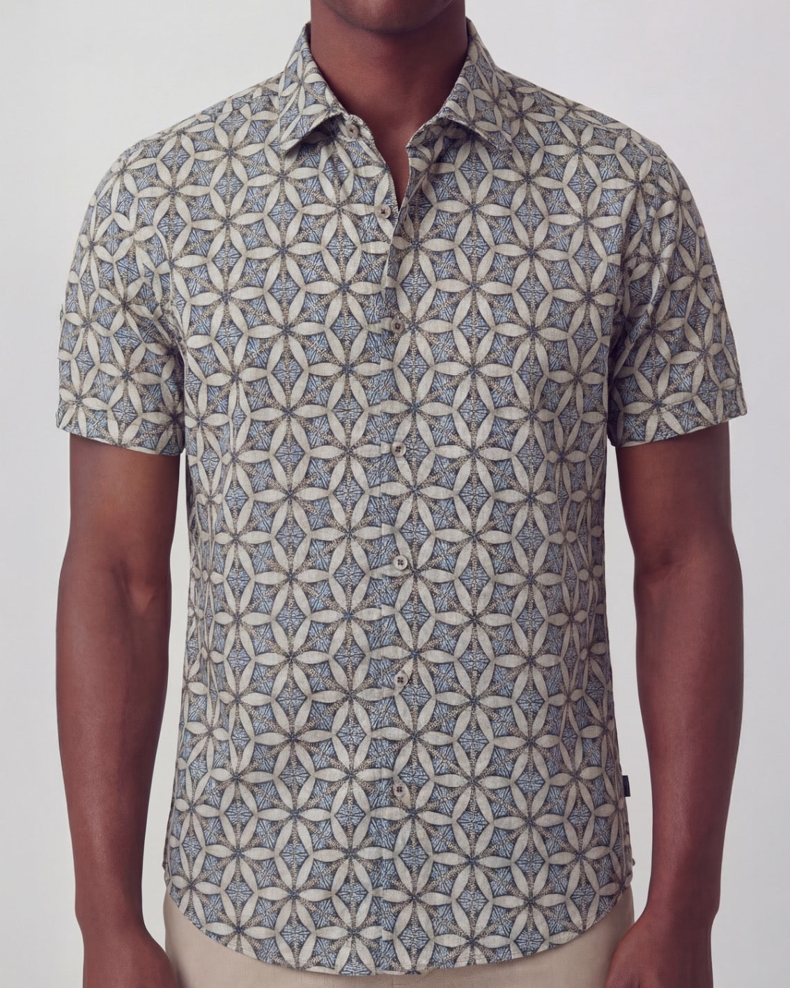 GEORGE TRIBAL NATURAL MENS PRINTED SHIRT