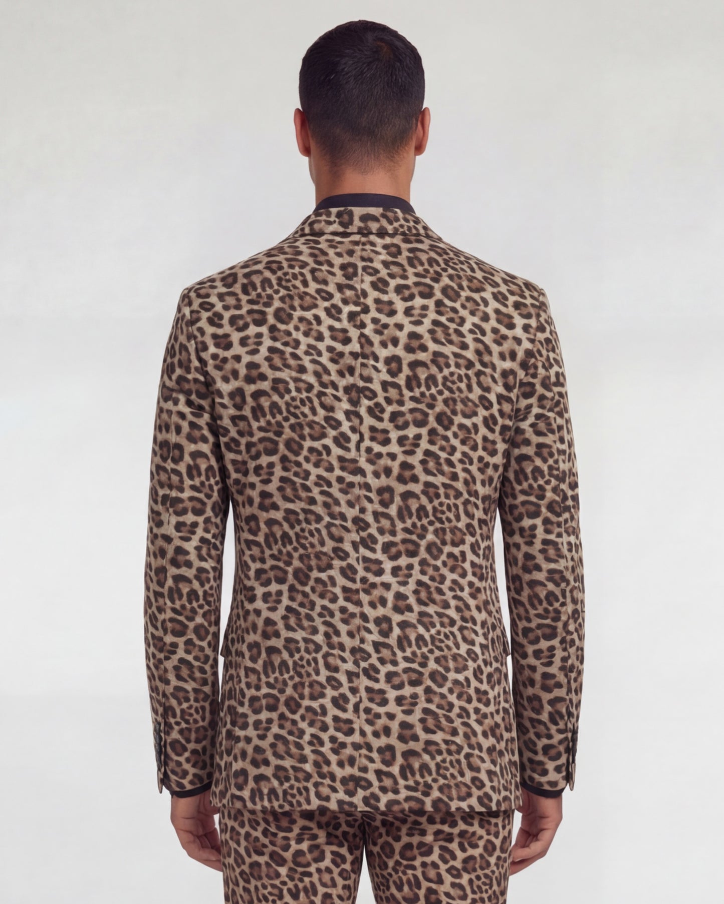 JULIUS LEOPARD BROWN MENS TAILORED BLAZER