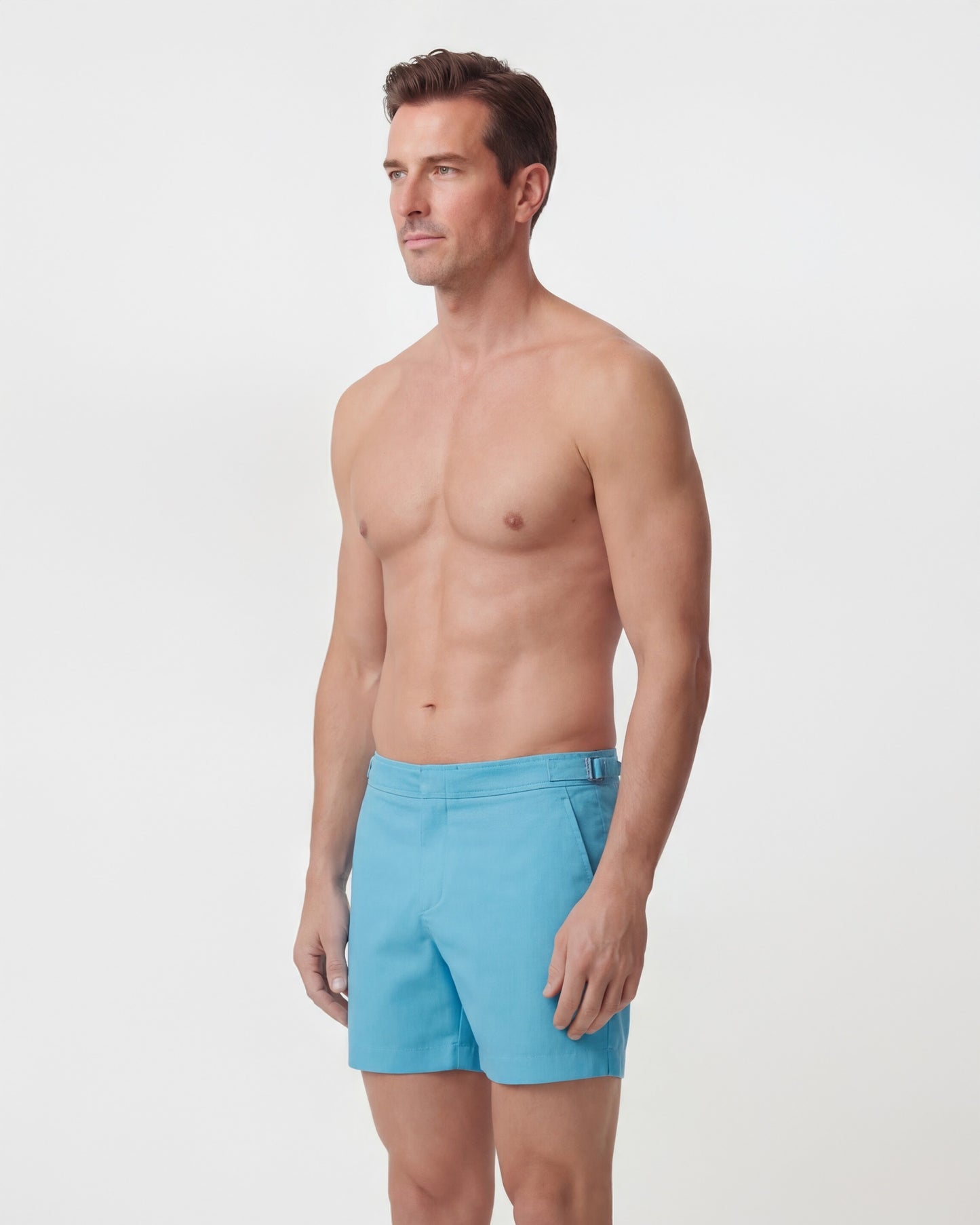 POOL OXFORD TEAL MENS SWIM TAILORED SHORT