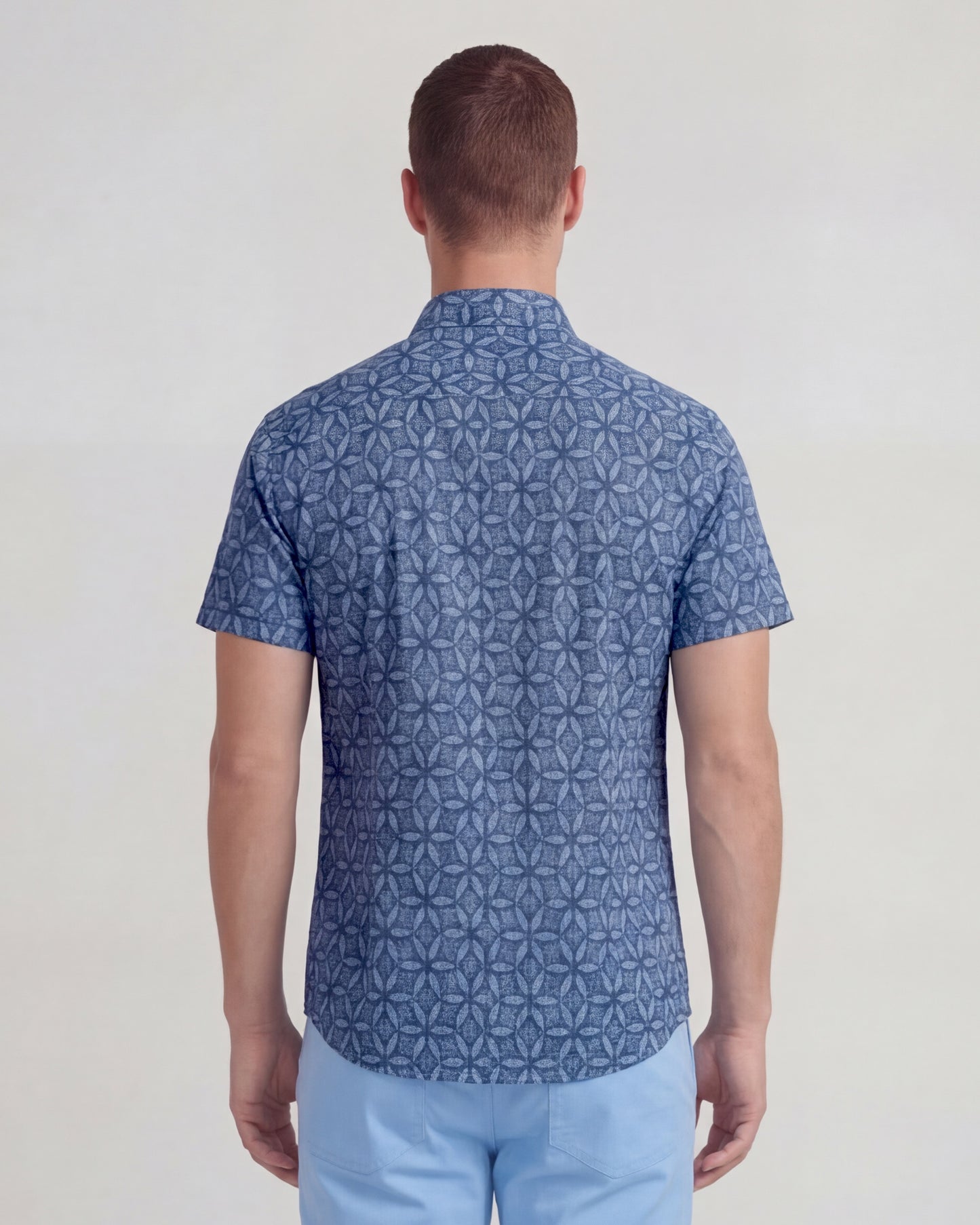 TOBIAS TRIBAL BLUE MENS MERINO WOOL SHIRT