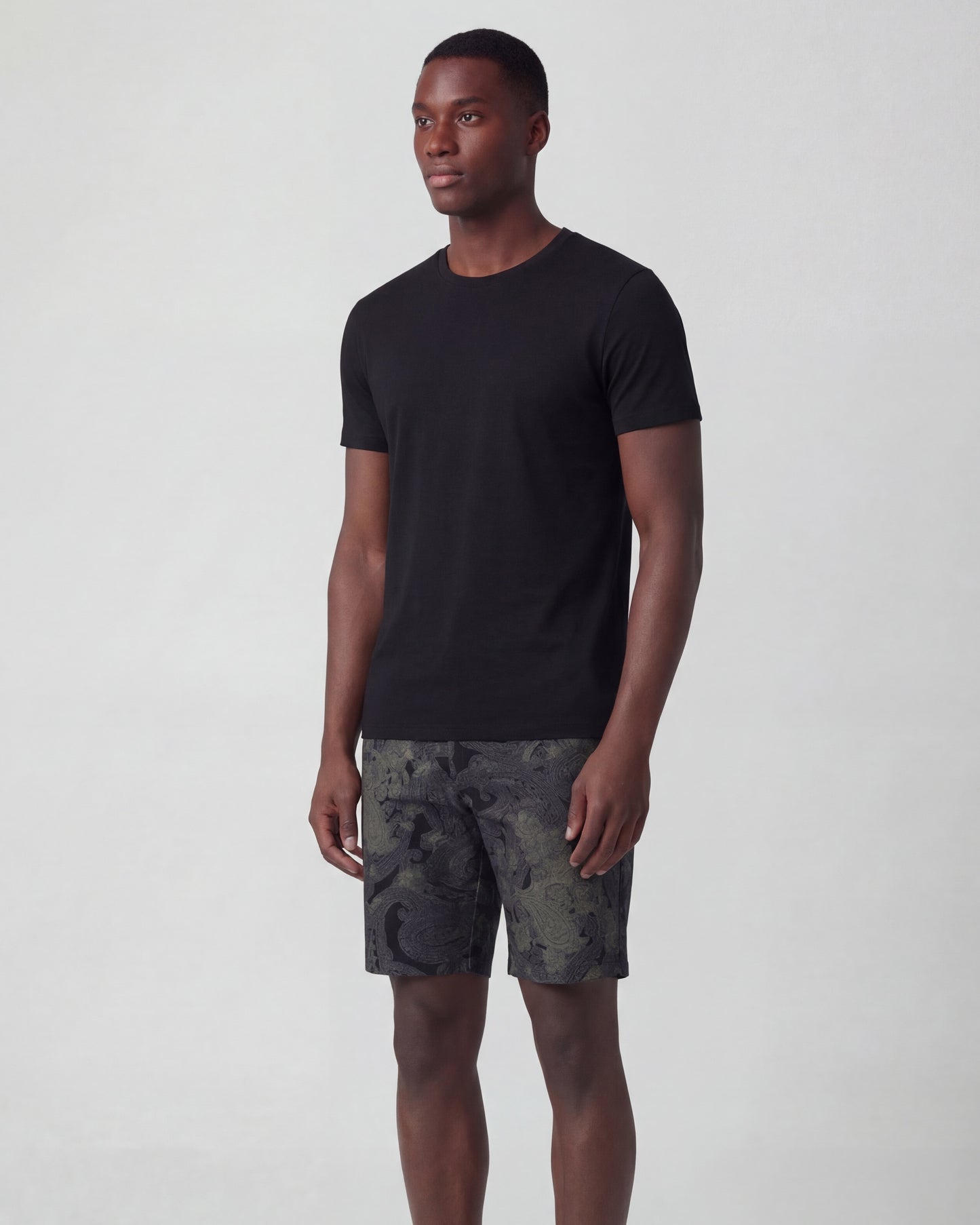 JOHN PAISLEY EXPLOSION BLACK MENS FLAT FRONT SHORT
