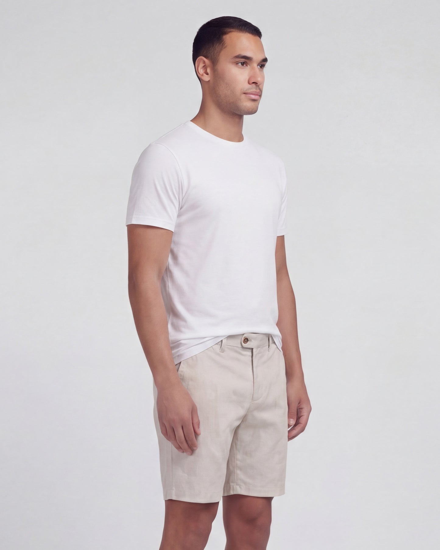 JOHN PAISLEY EXPLOSION IVORY MENS FLAT FRONT SHORT