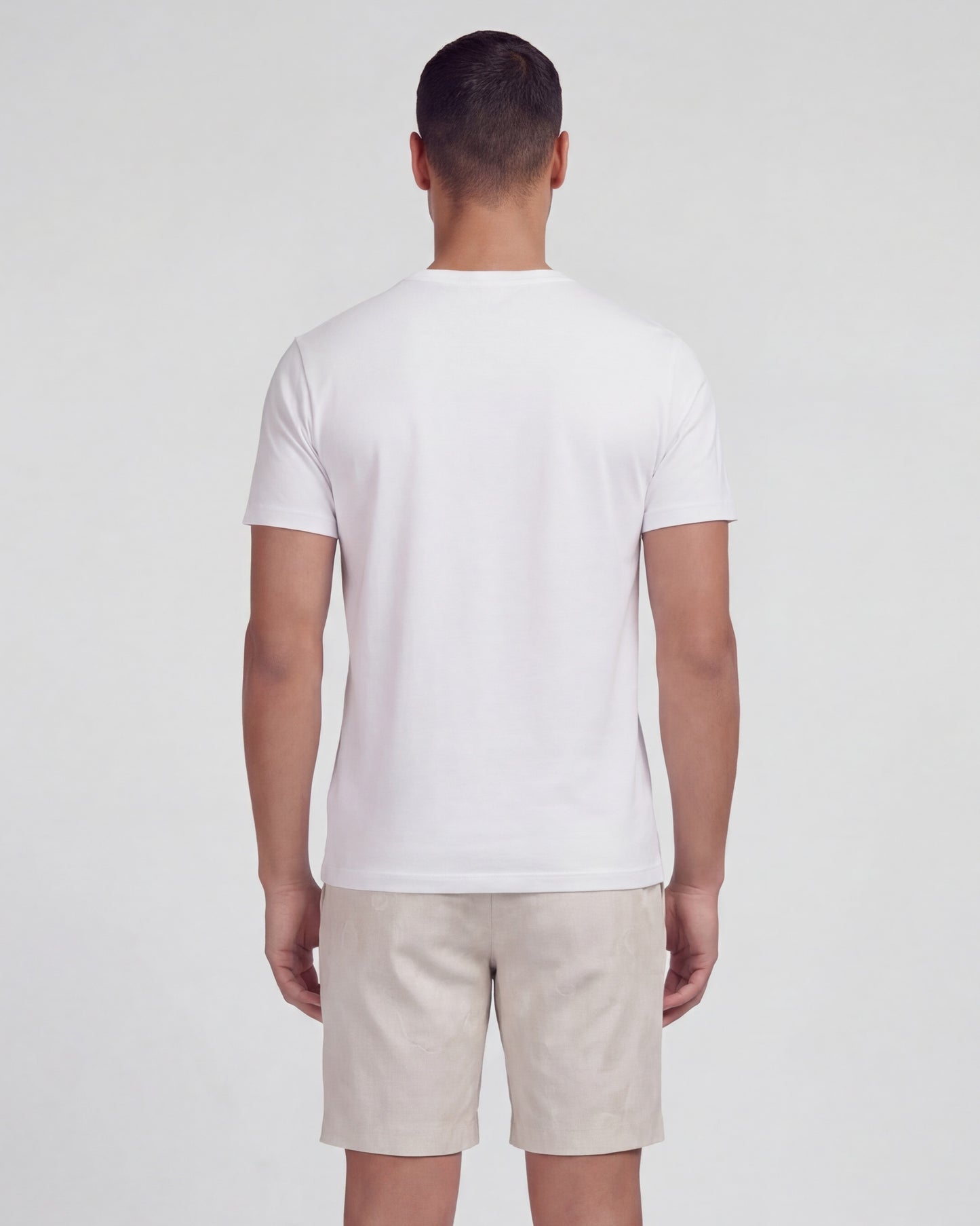 JOHN PAISLEY EXPLOSION IVORY MENS FLAT FRONT SHORT