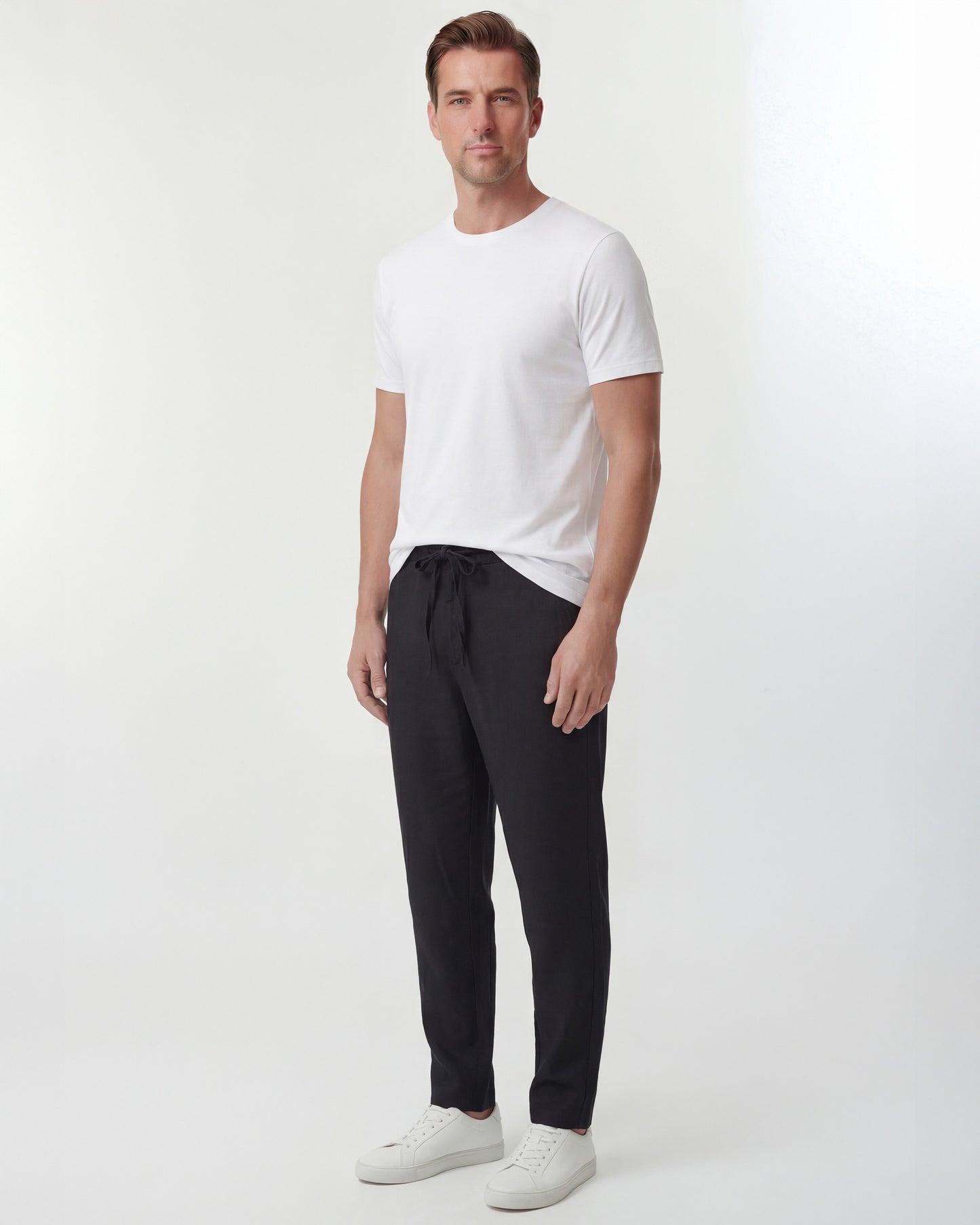 DEVON LINEN PANT - BLACK