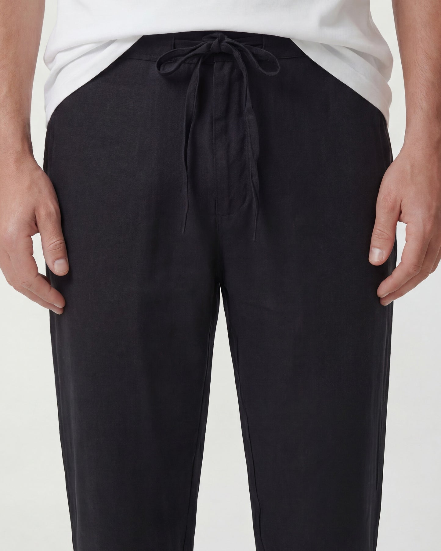 DEVON LINEN PANT - BLACK