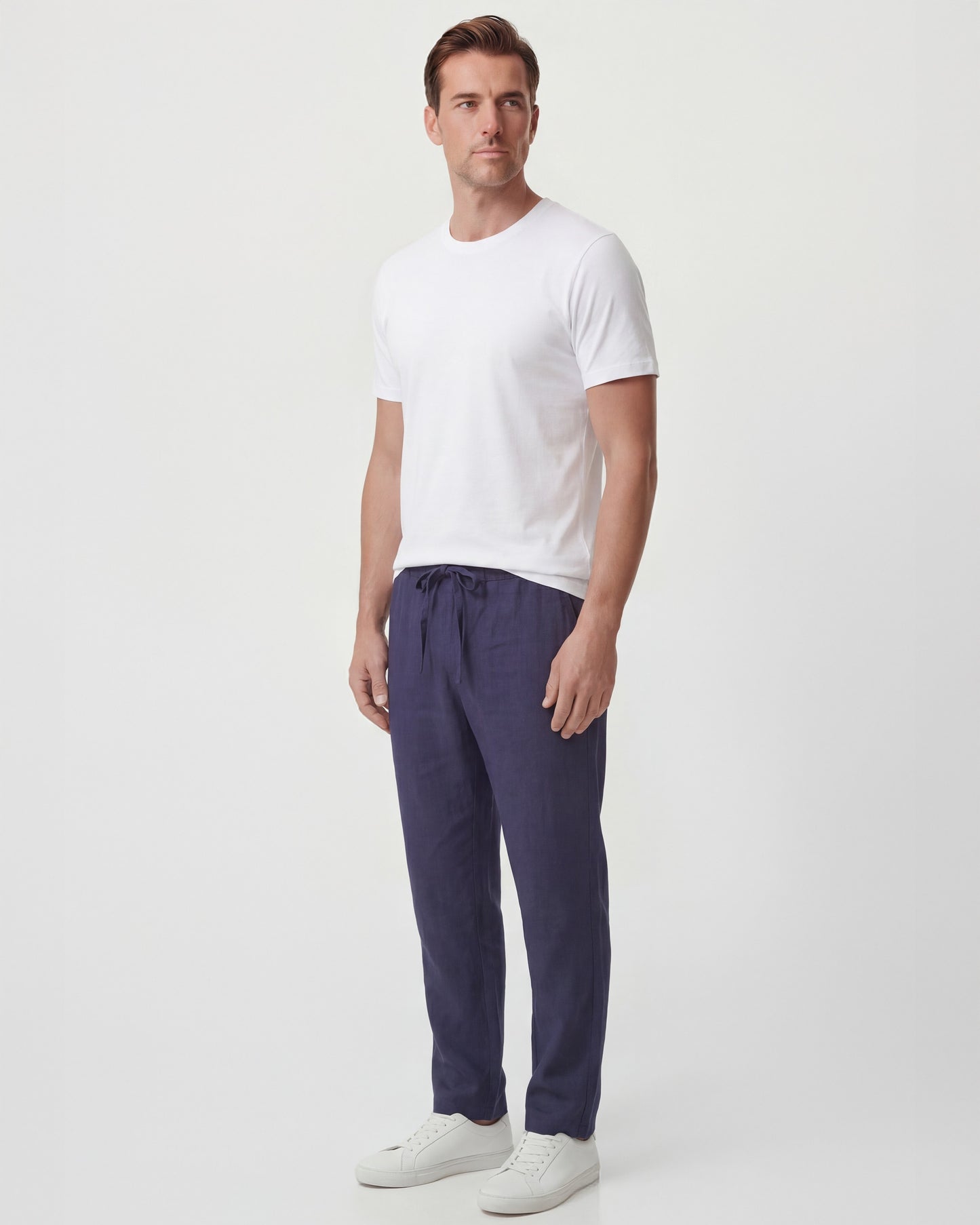 DEVON LINEN PANT - NAVY