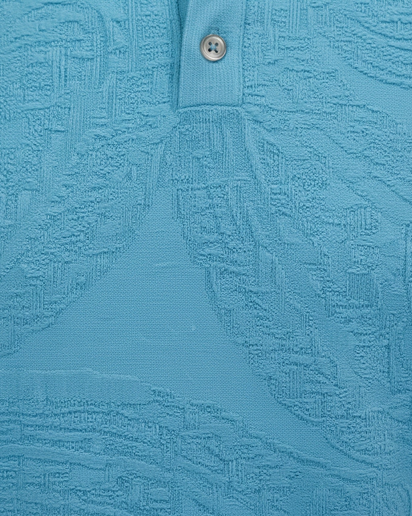 PETERSON TEAL MENS JACQUARD LINEN COTTON POLO