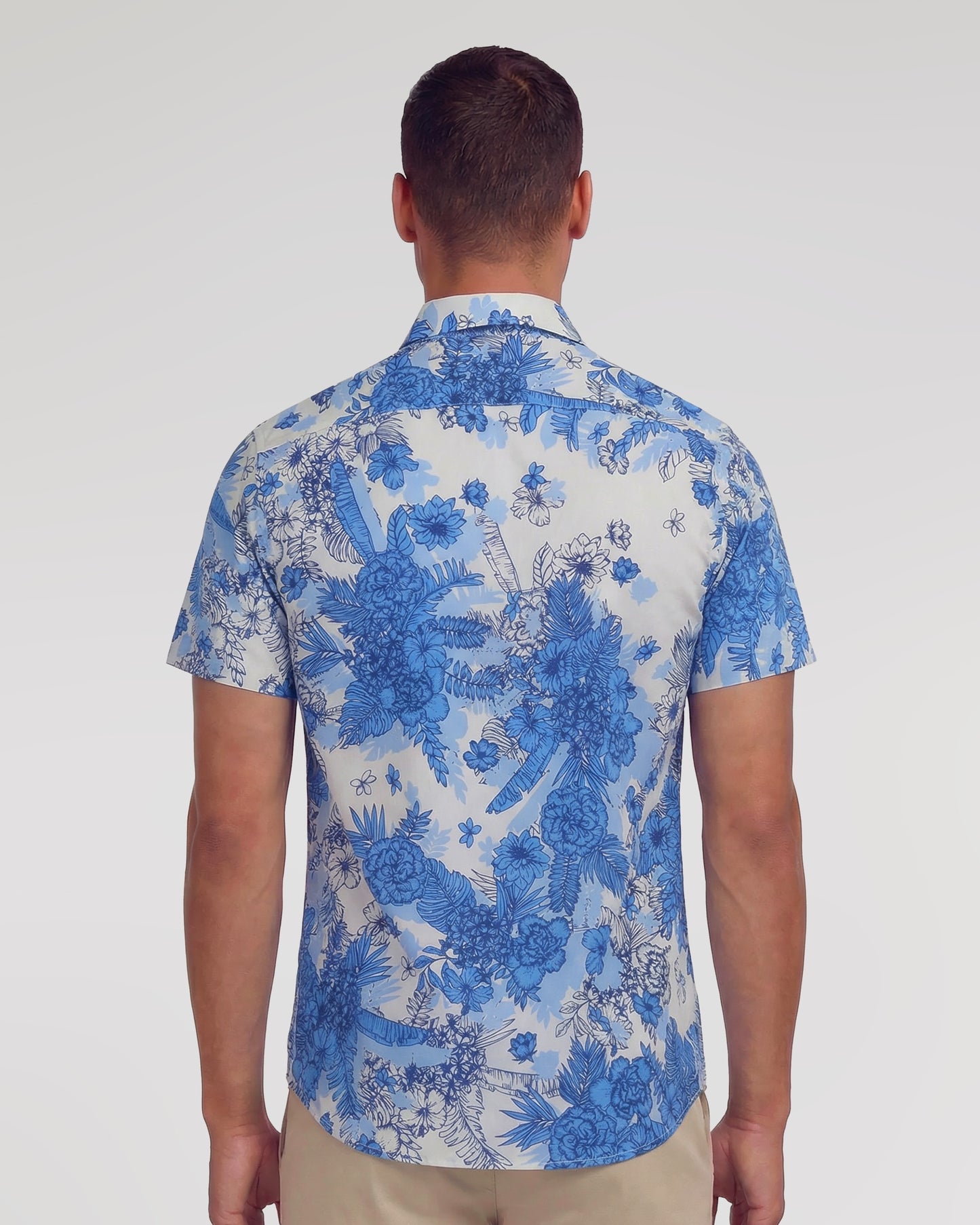 SCOTT MONO FLORAL WHITE MENS PRINTED SHIRT