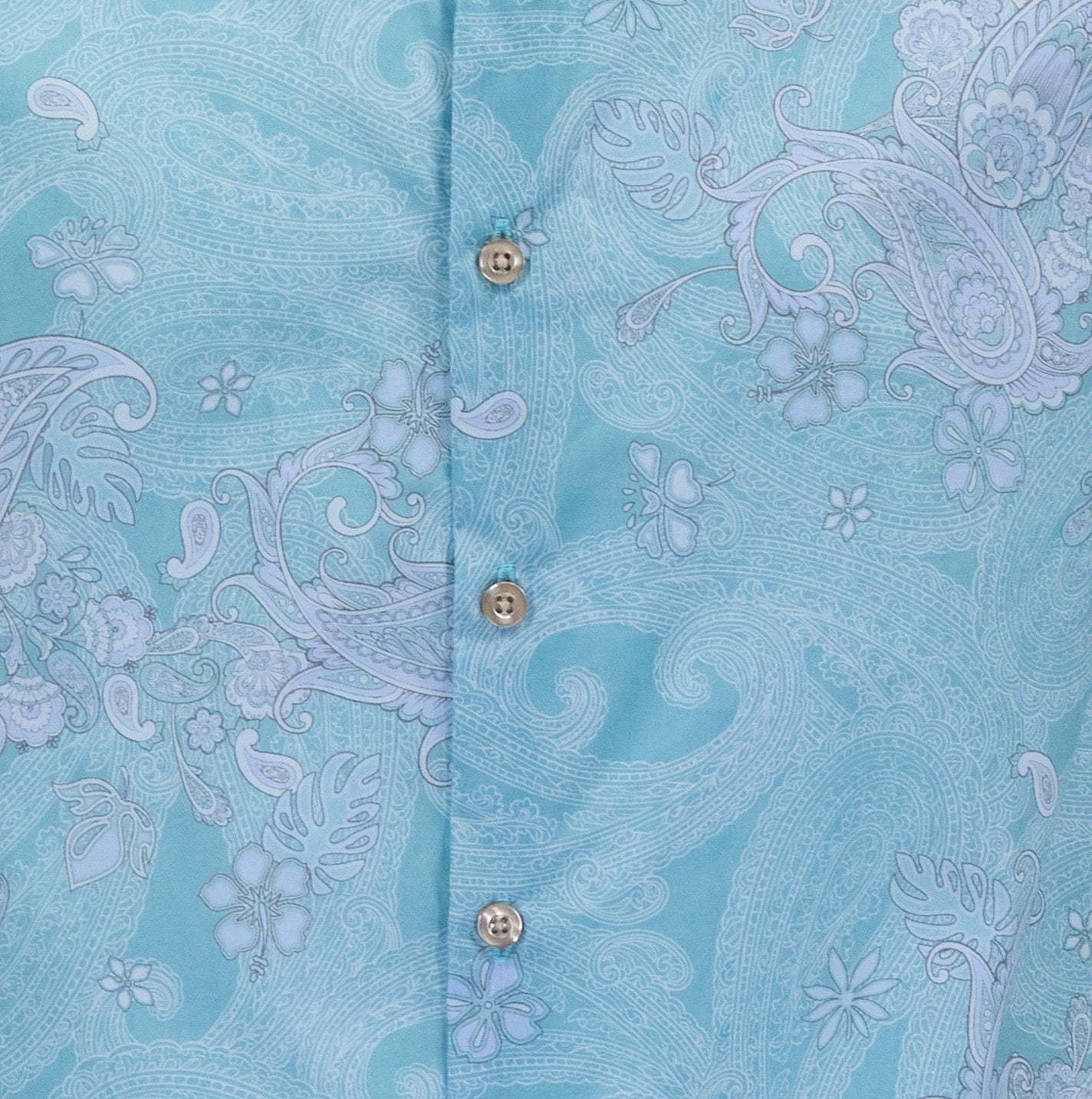 SCOTT PAISLEY EXPLOSION TEAL MENS PRINTED SHIRT