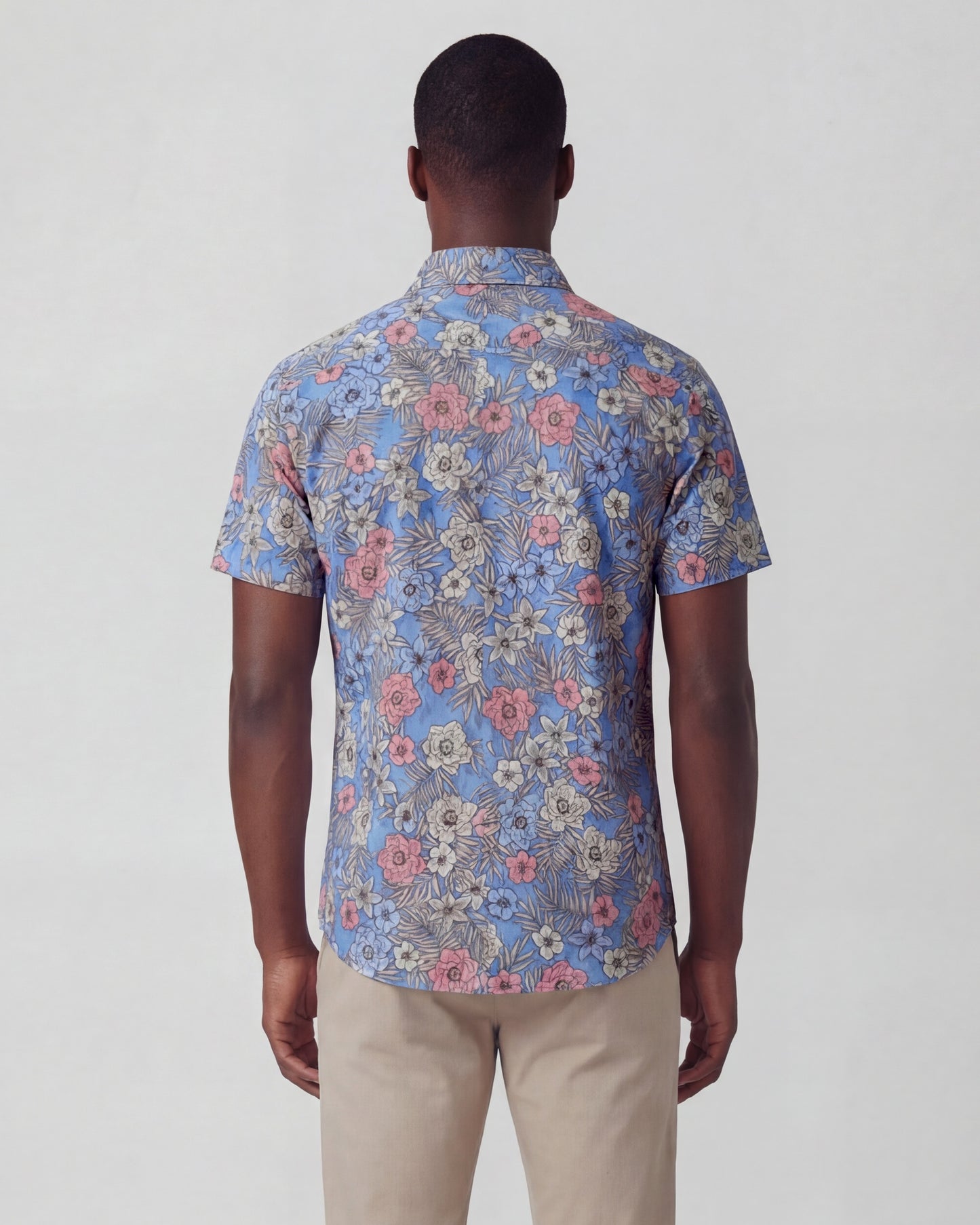 SCOTT TROPICAL MIX ROYAL MENS PRINTED SHIRT