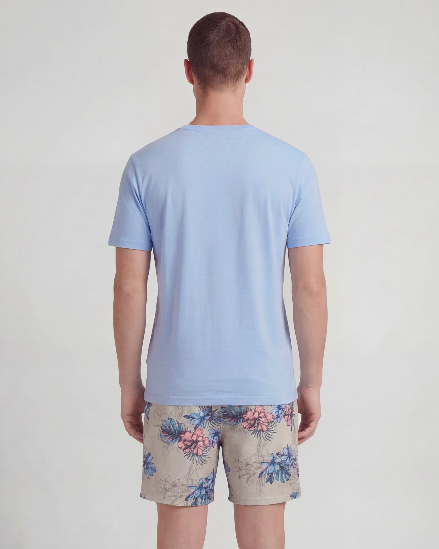 SILUS EXOTIC FLORAL NEUTRAL MENS LOUNGE SHORT