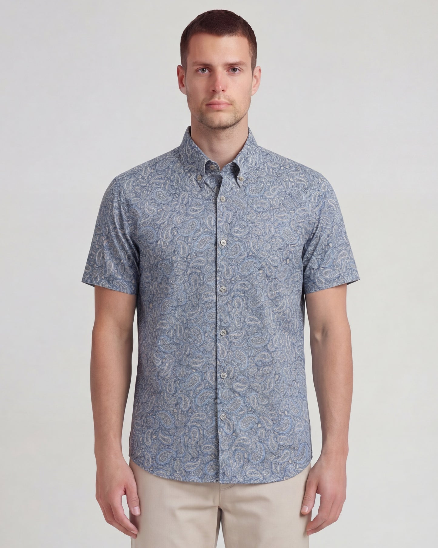 TIM PAISLEY PILE NATURAL MENS PRINTED SHIRT