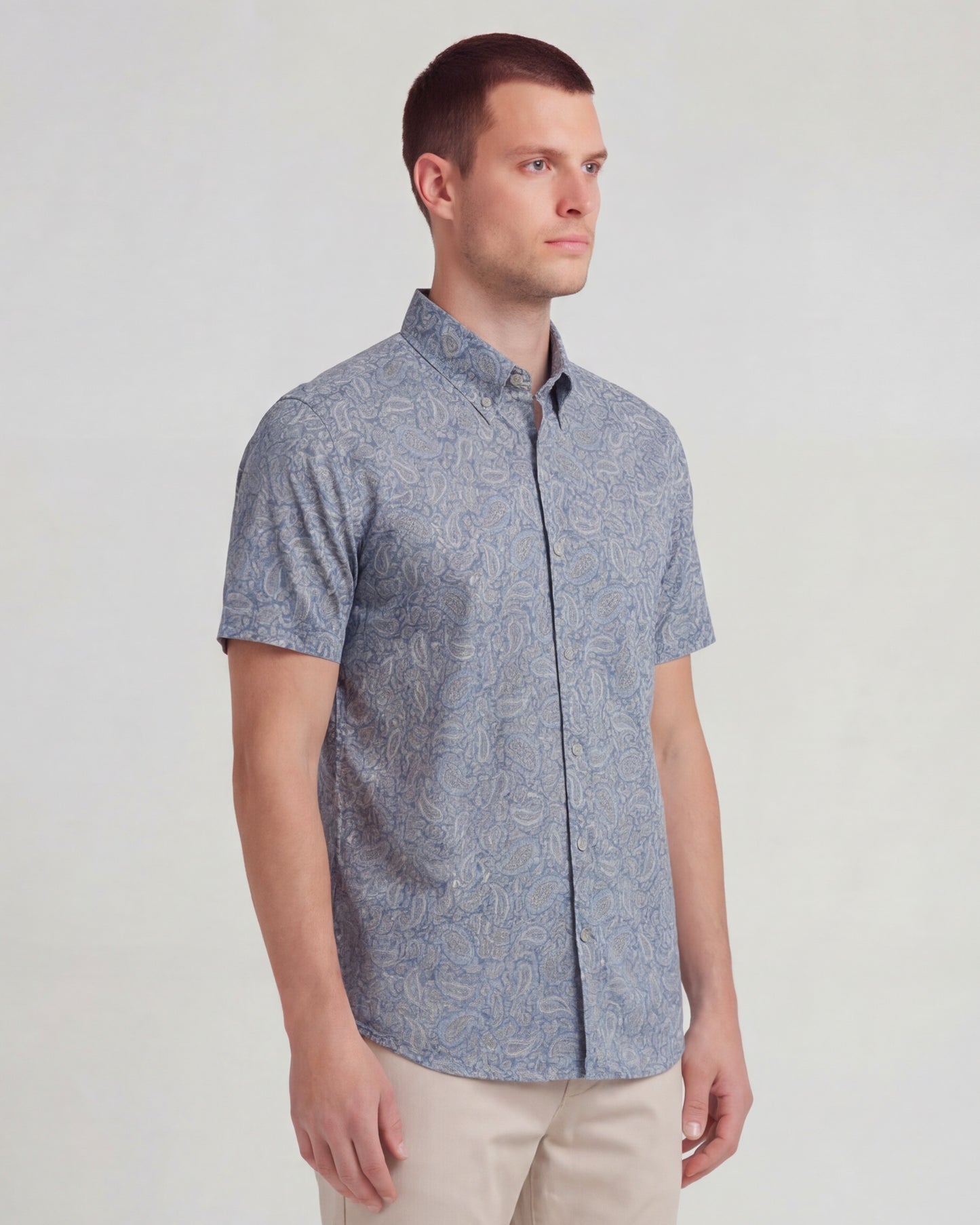 TIM PAISLEY PILE NATURAL MENS PRINTED SHIRT