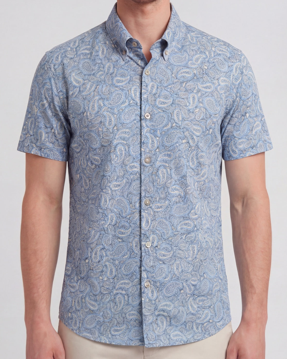TIM PAISLEY PILE NATURAL MENS PRINTED SHIRT