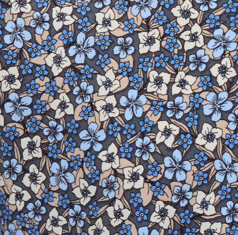 TODD FLORAL FIELD BLACK MENS KNIT SHIRT