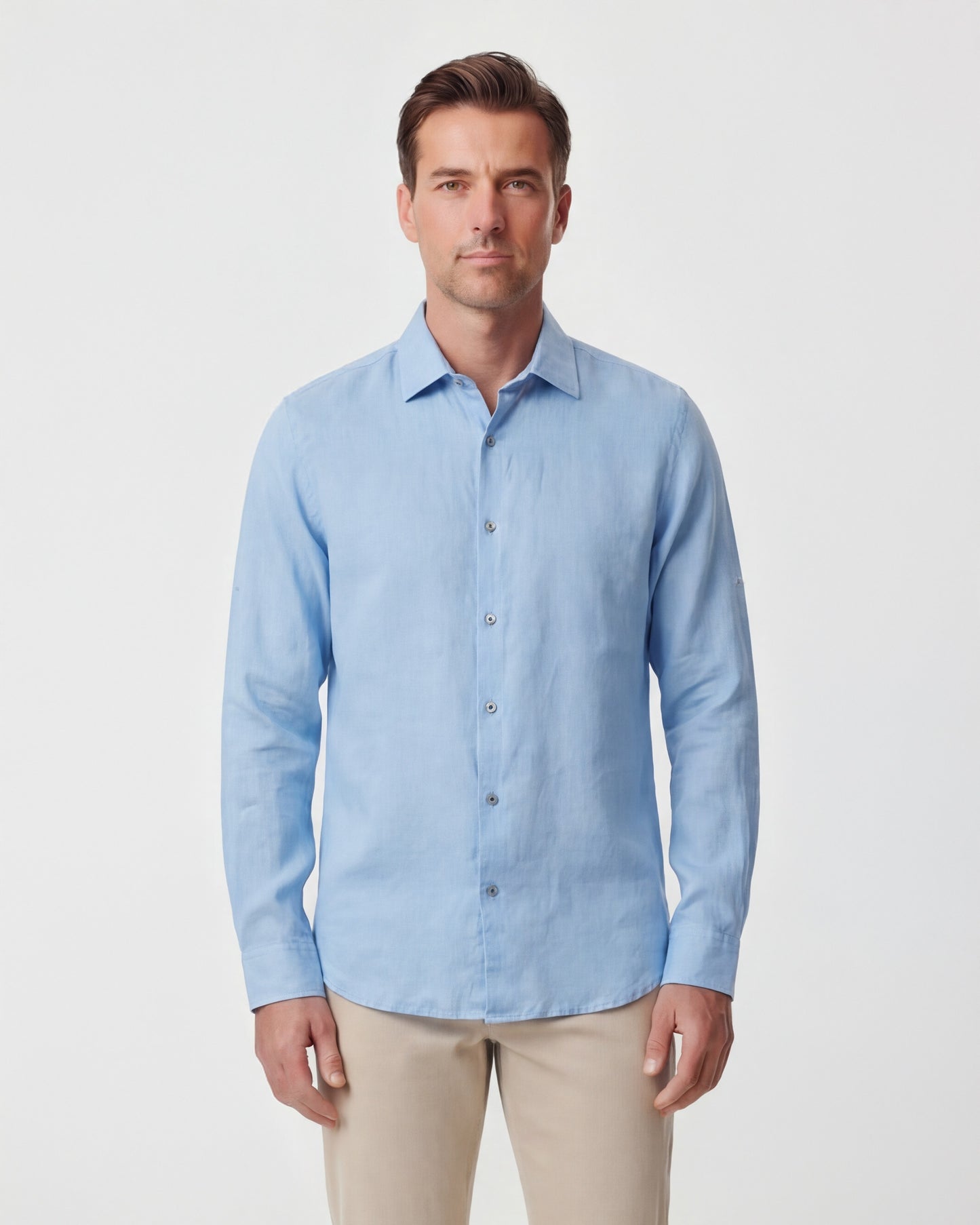 LAURENT LINEN SHIRT - BLUE