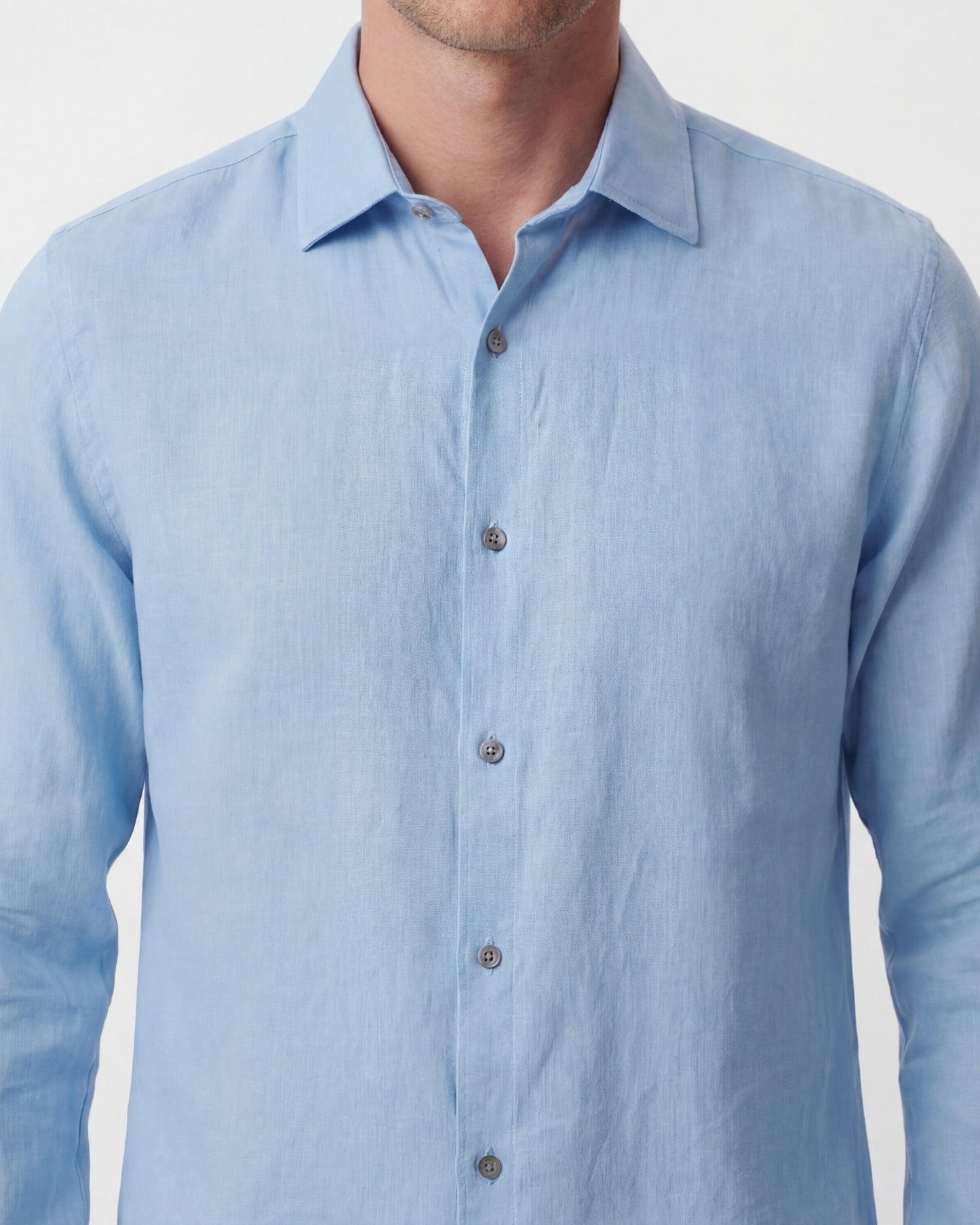 LAURENT LINEN SHIRT - BLUE