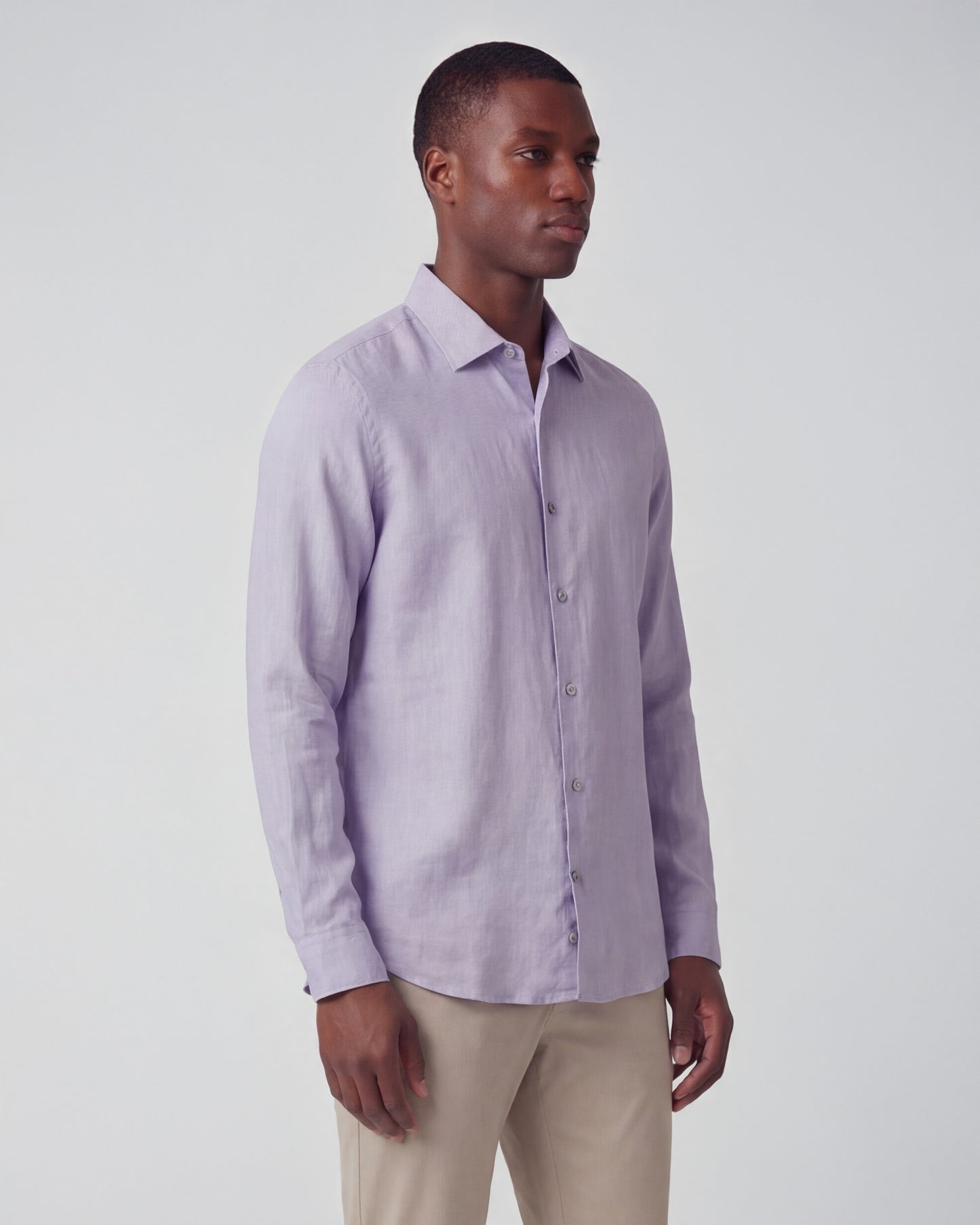 LAURENT LINEN SHIRT - LAVENDER