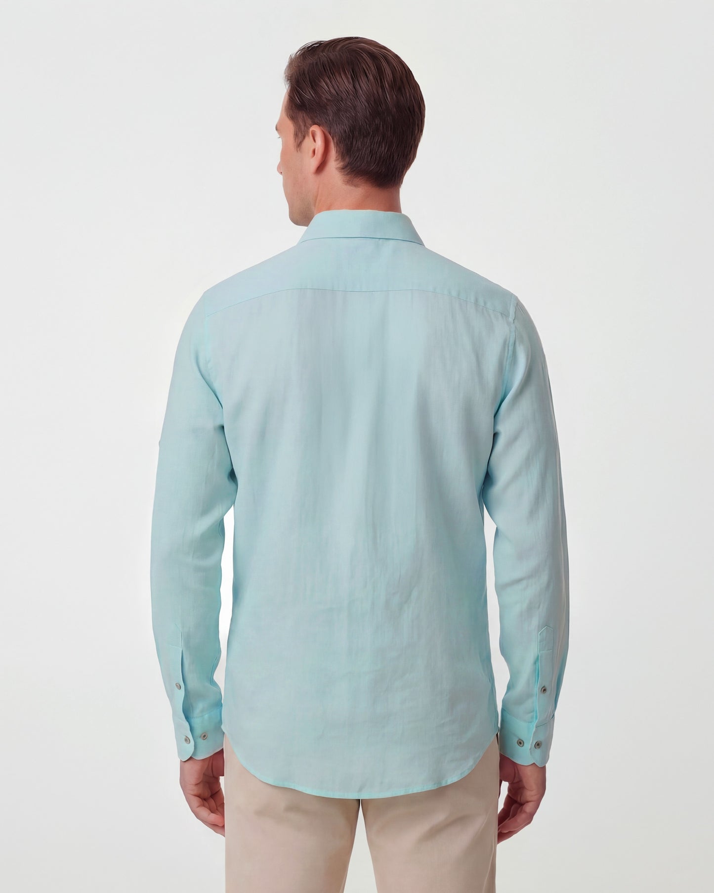 LAURENT LINEN SHIRT - PEPPERMINT