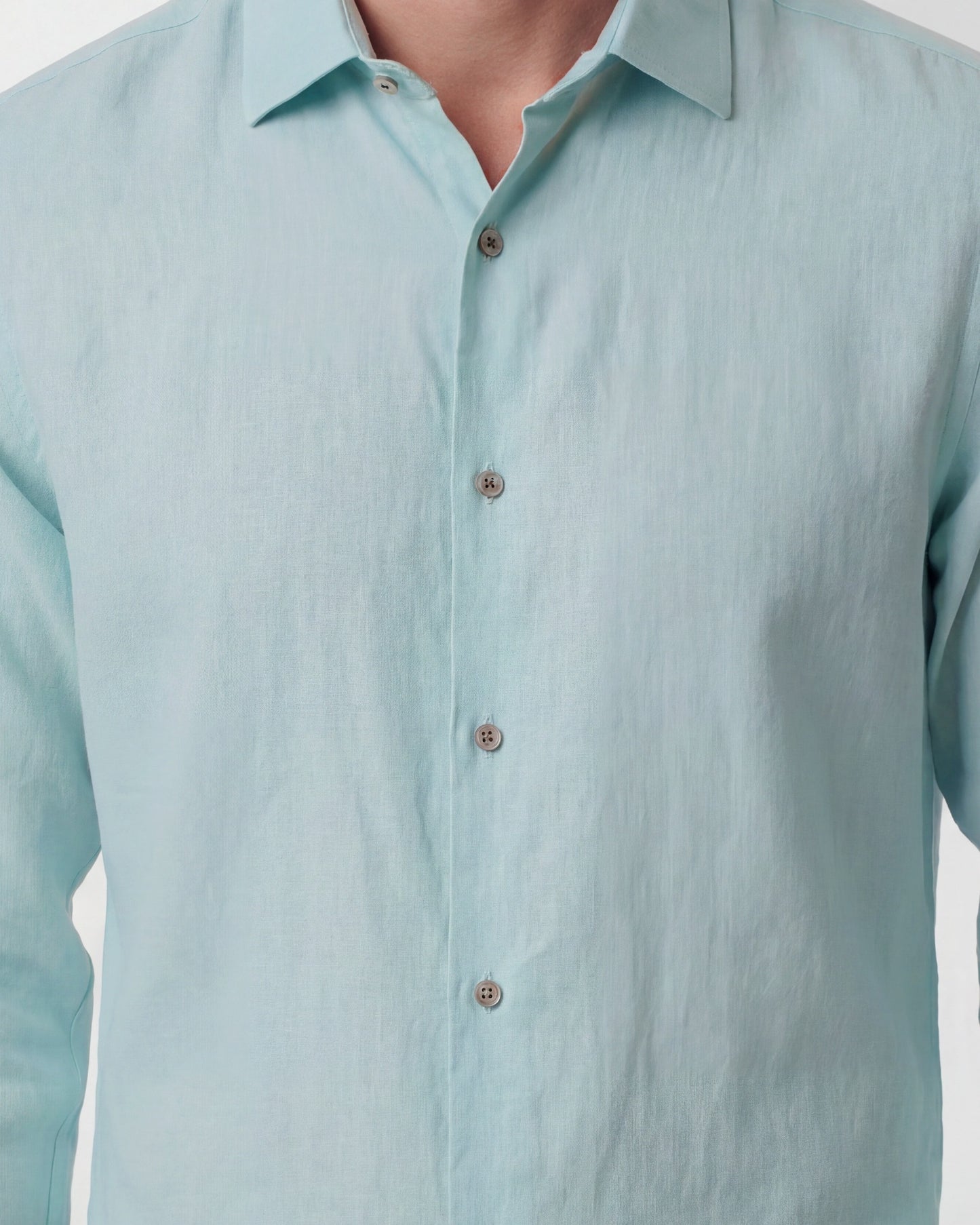 LAURENT LINEN SHIRT - PEPPERMINT