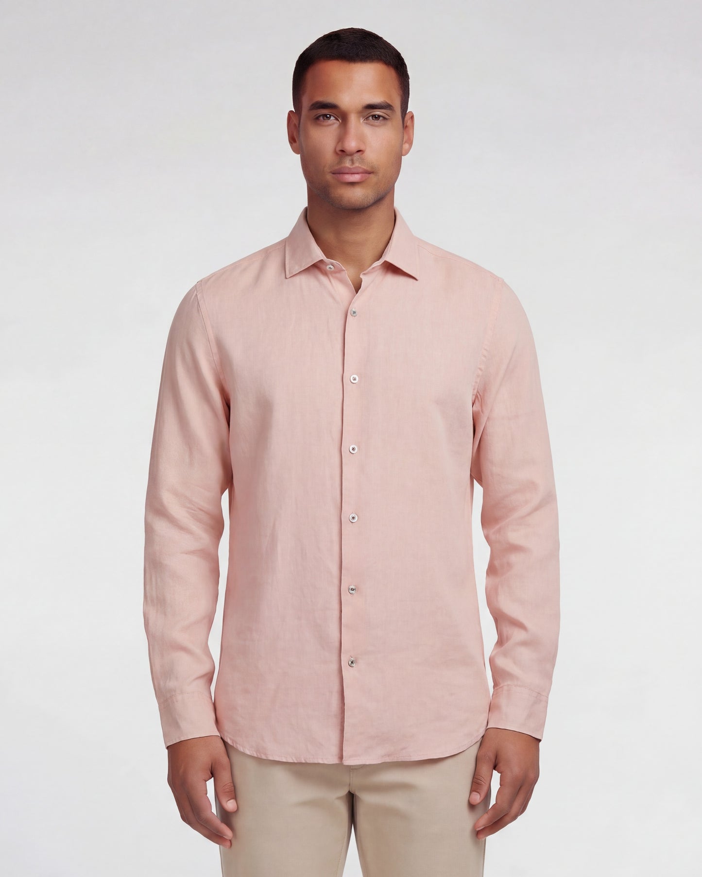 LAURENT LINEN SHIRT - PINK