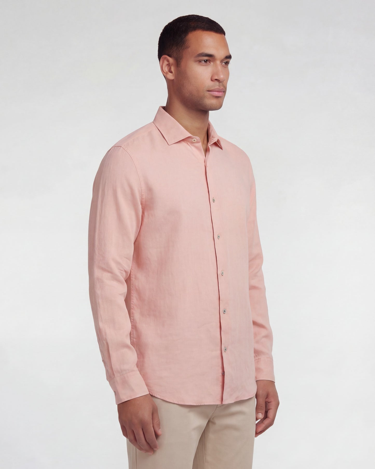 LAURENT LINEN SHIRT - PINK