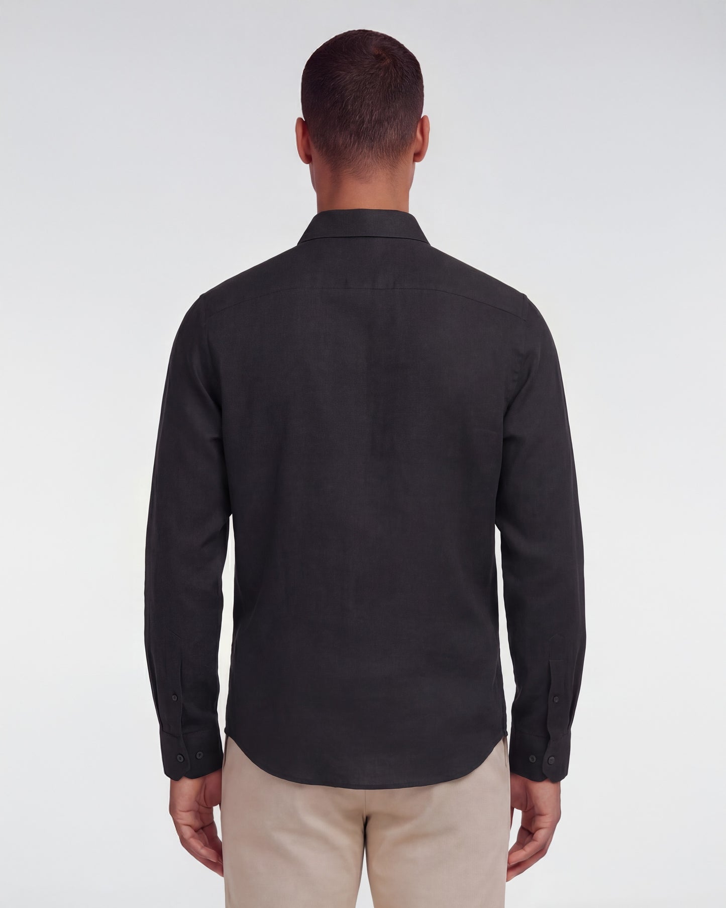 LIONEL LINEN SHIRT - BLACK