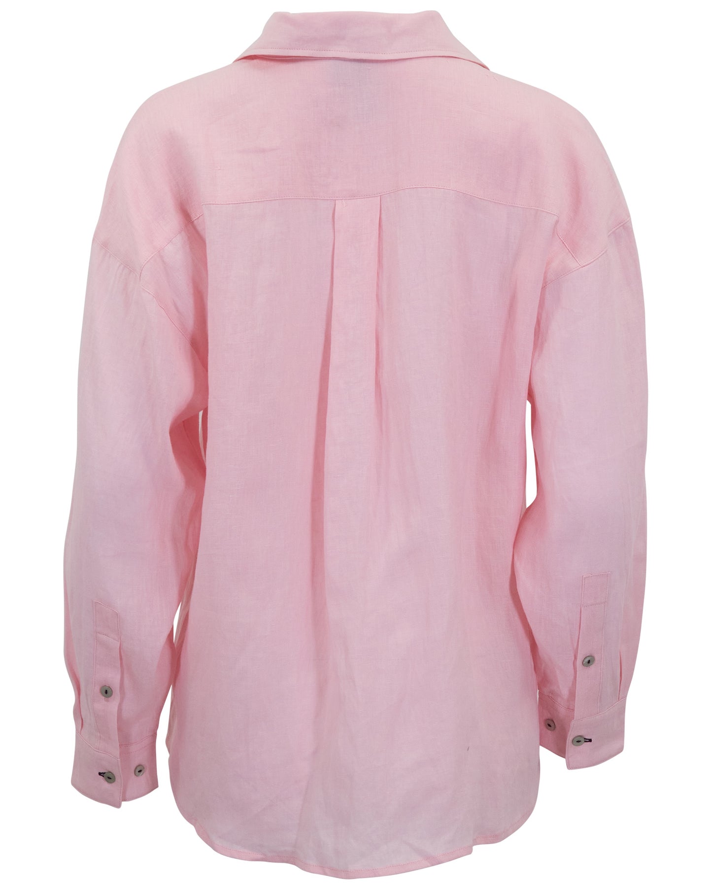 LYDIA FRESH PINK WOMENS LINEN SHIRT