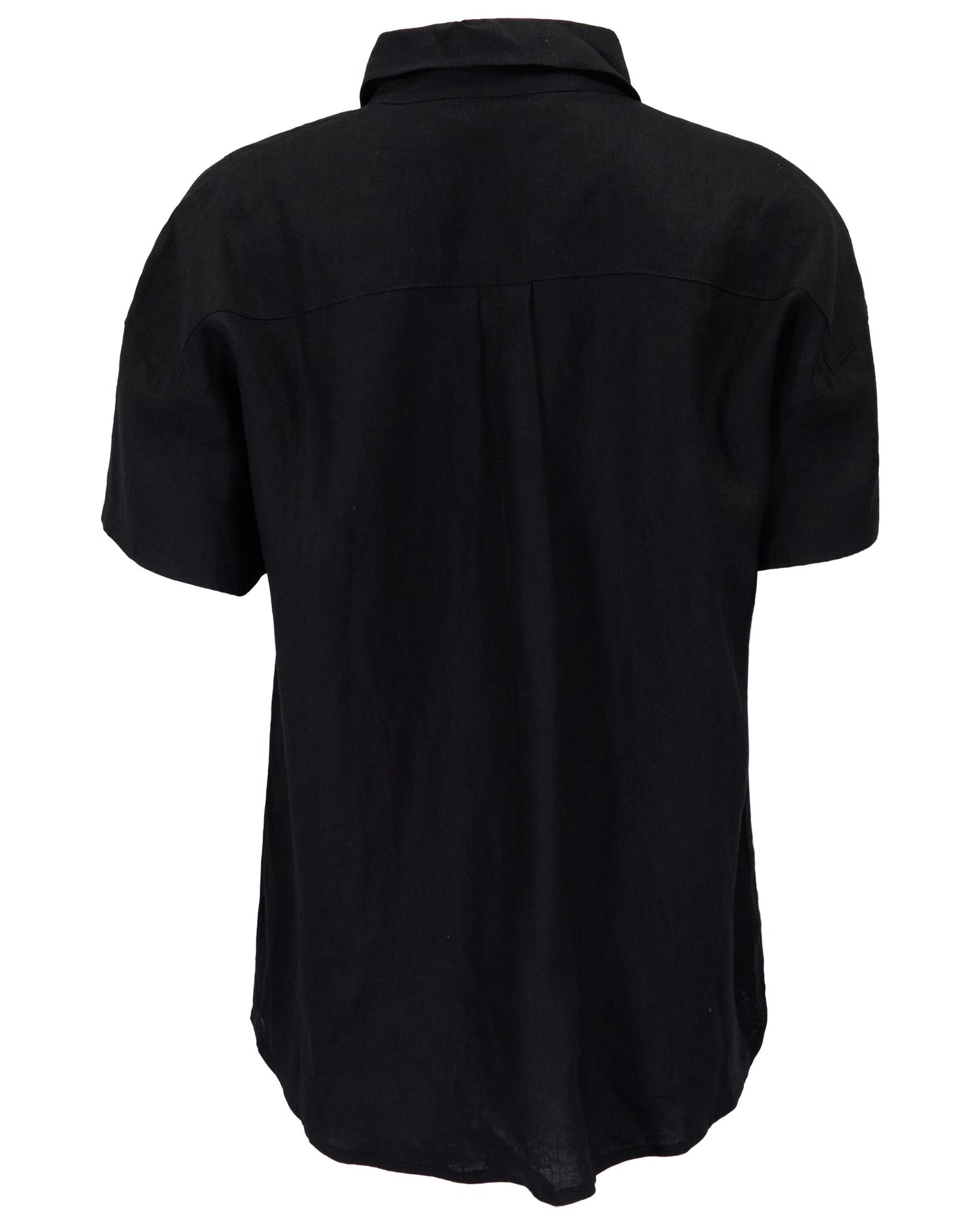 LARA BLACK WOMENS LINEN SHIRT