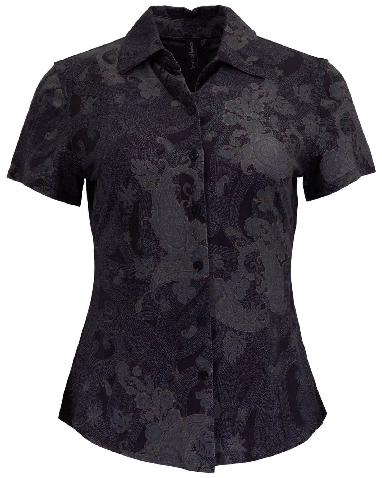 SHELLEY PAISLEY EXPLOSION BLACK WOMENS PRINTED SHIRT