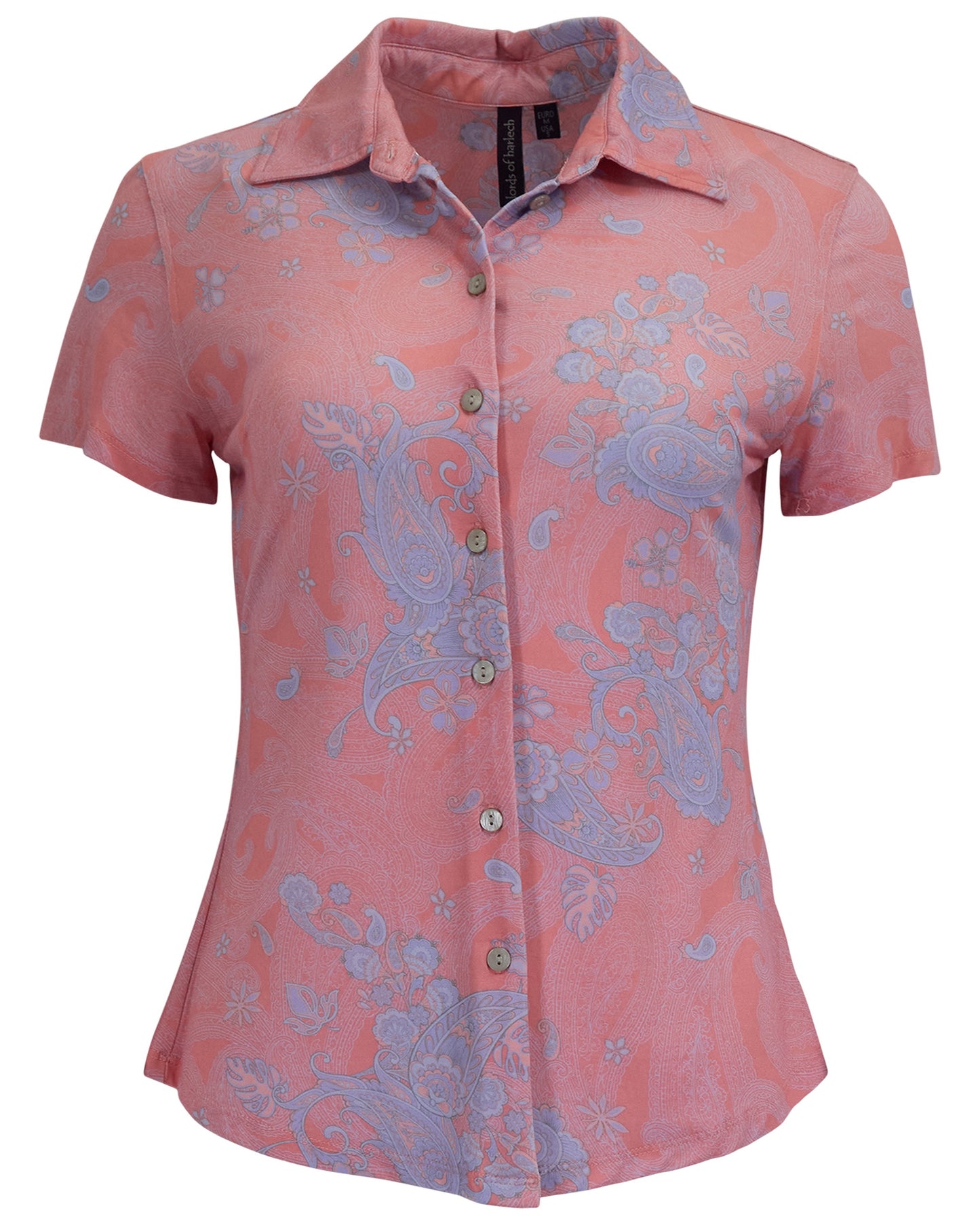 SHELLEY PAISLEY EXPLOSION CORAL WOMENS PRINTED SHIRT