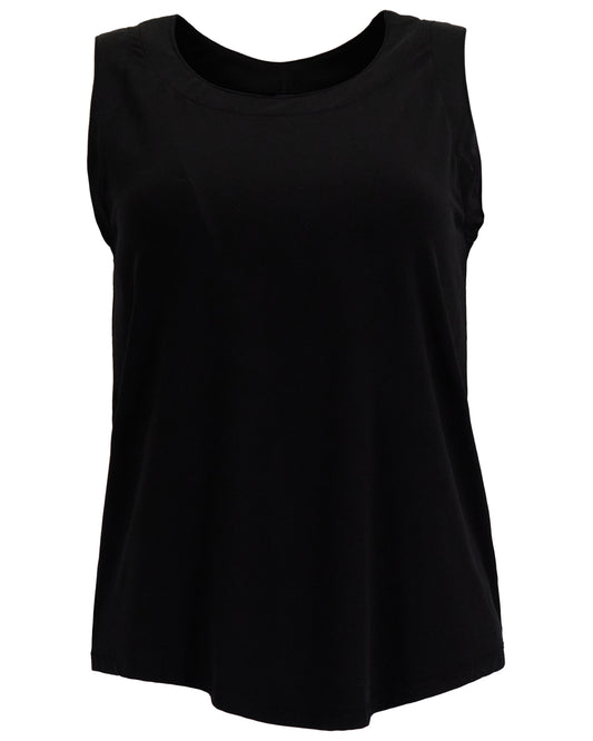 TINA BLACK WOMENS MUSCLE TANK