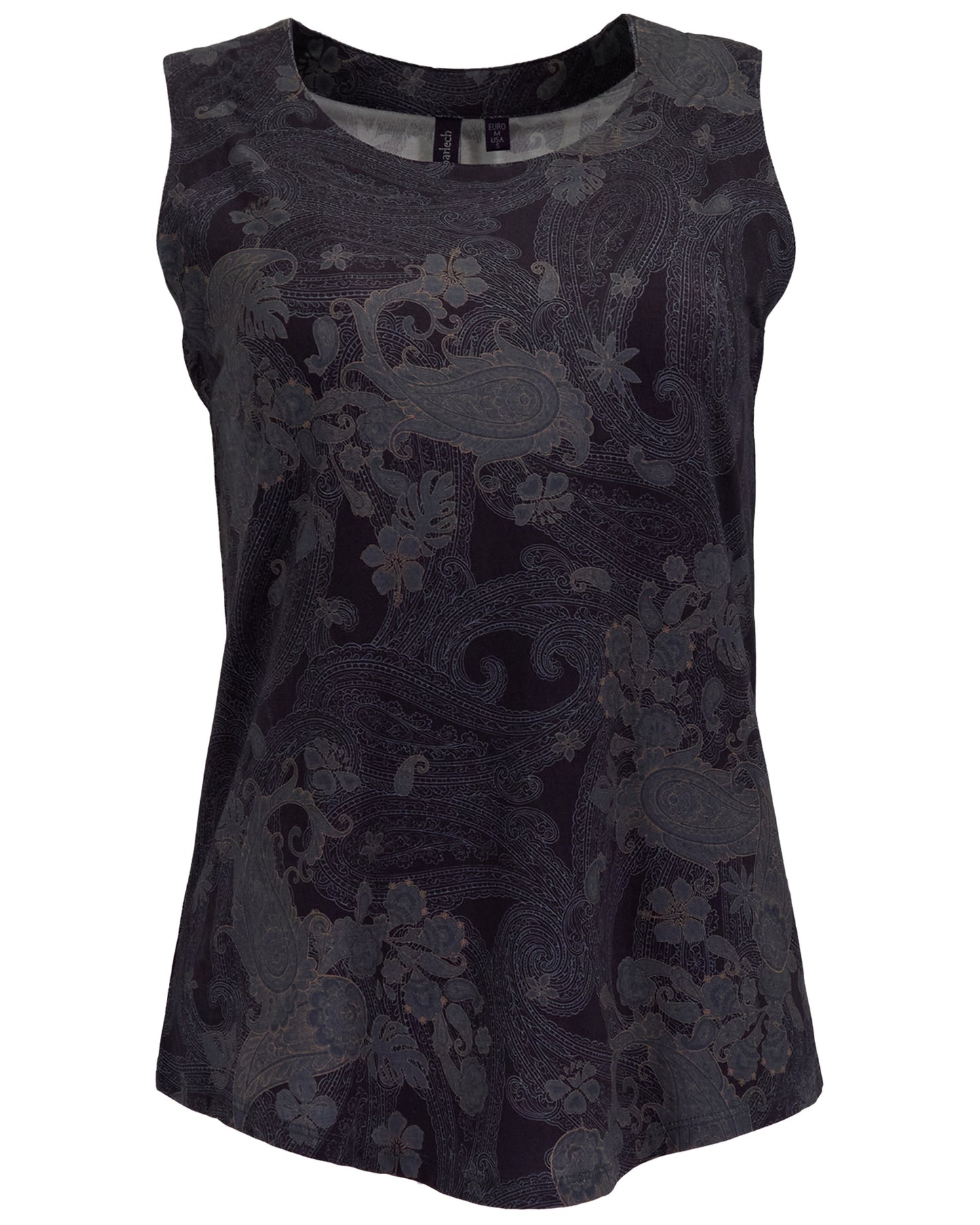 TINA PAISLEY EXPLOSION BLACK WOMENS MUSCLE TANK